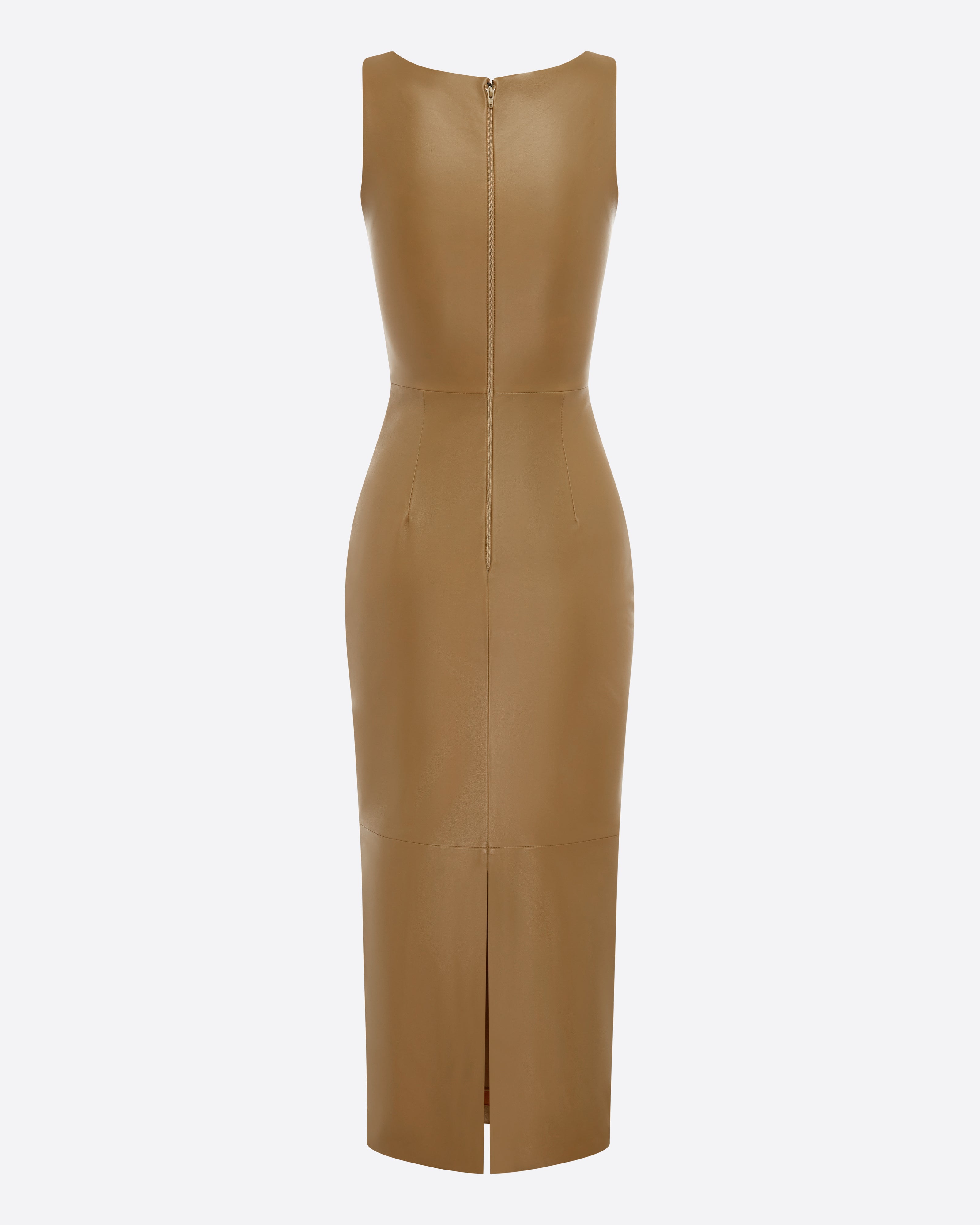 Scoop Singlet Dress in Leather