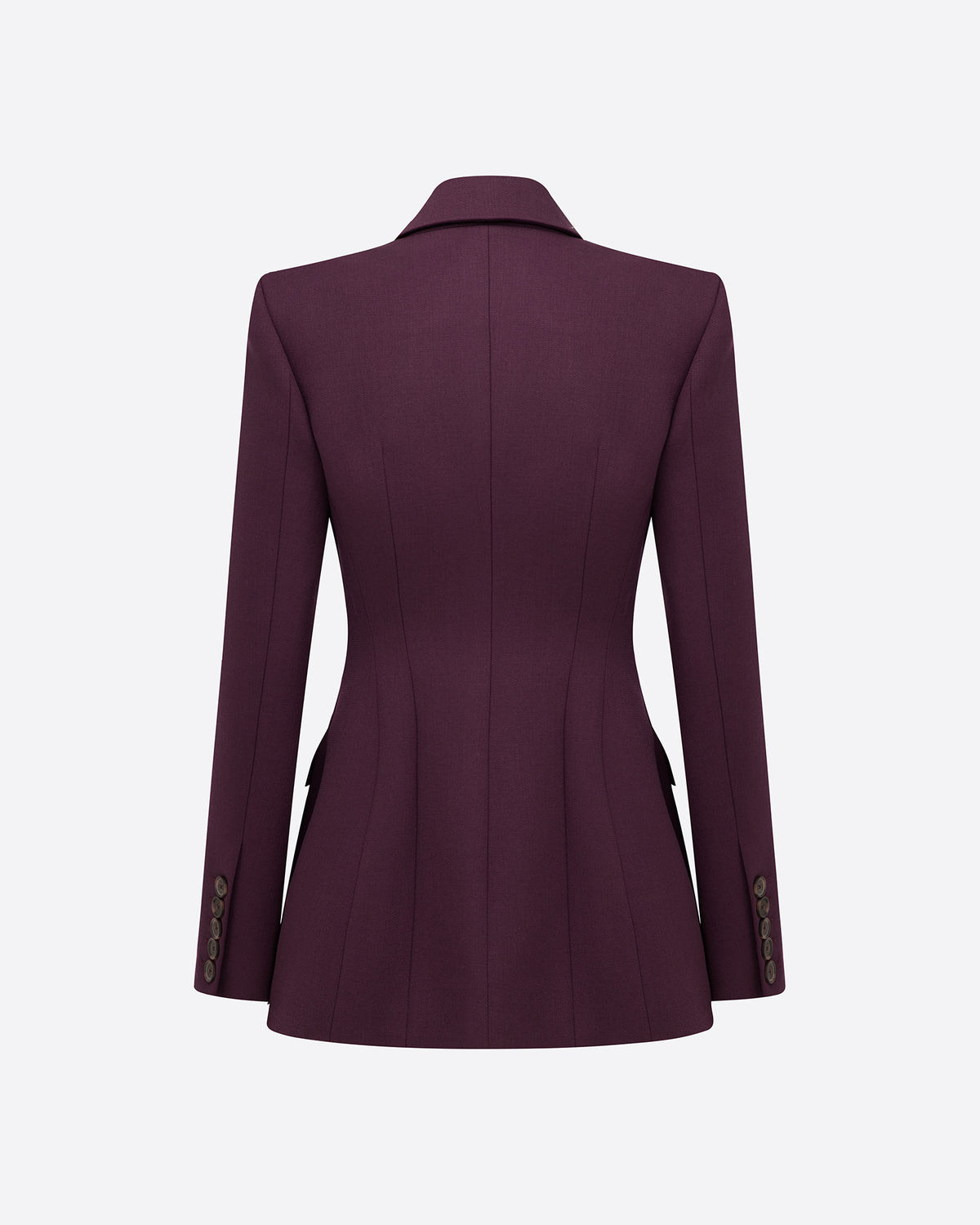Single Breasted Contour Blazer in Wool Suiting