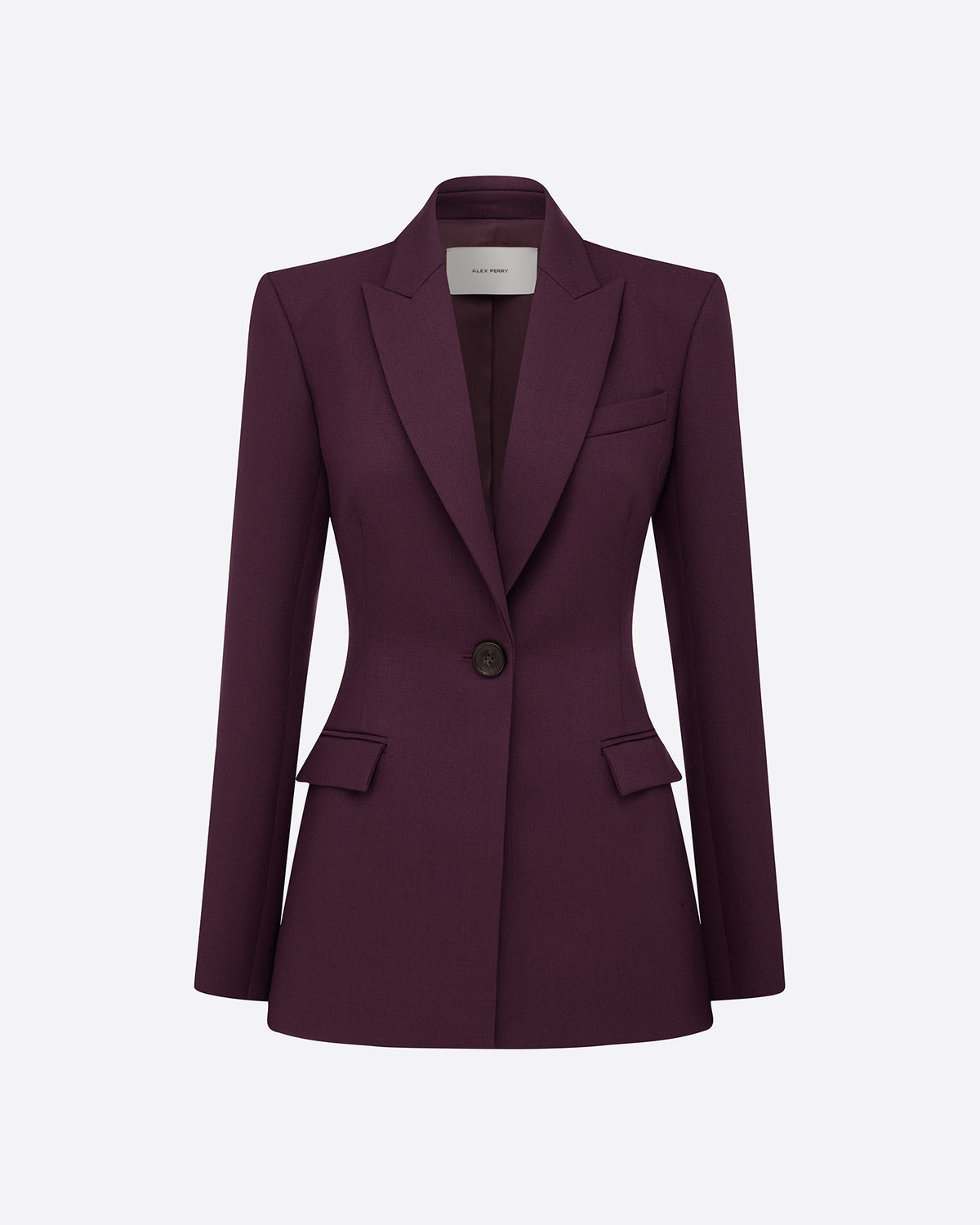 Single Breasted Contour Blazer in Wool Suiting