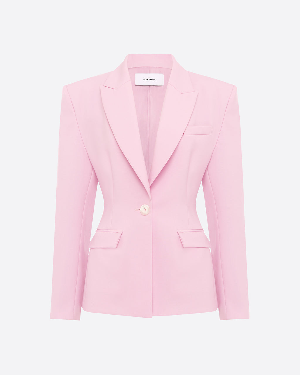 Single Breasted Contour Blazer in Wool Suiting