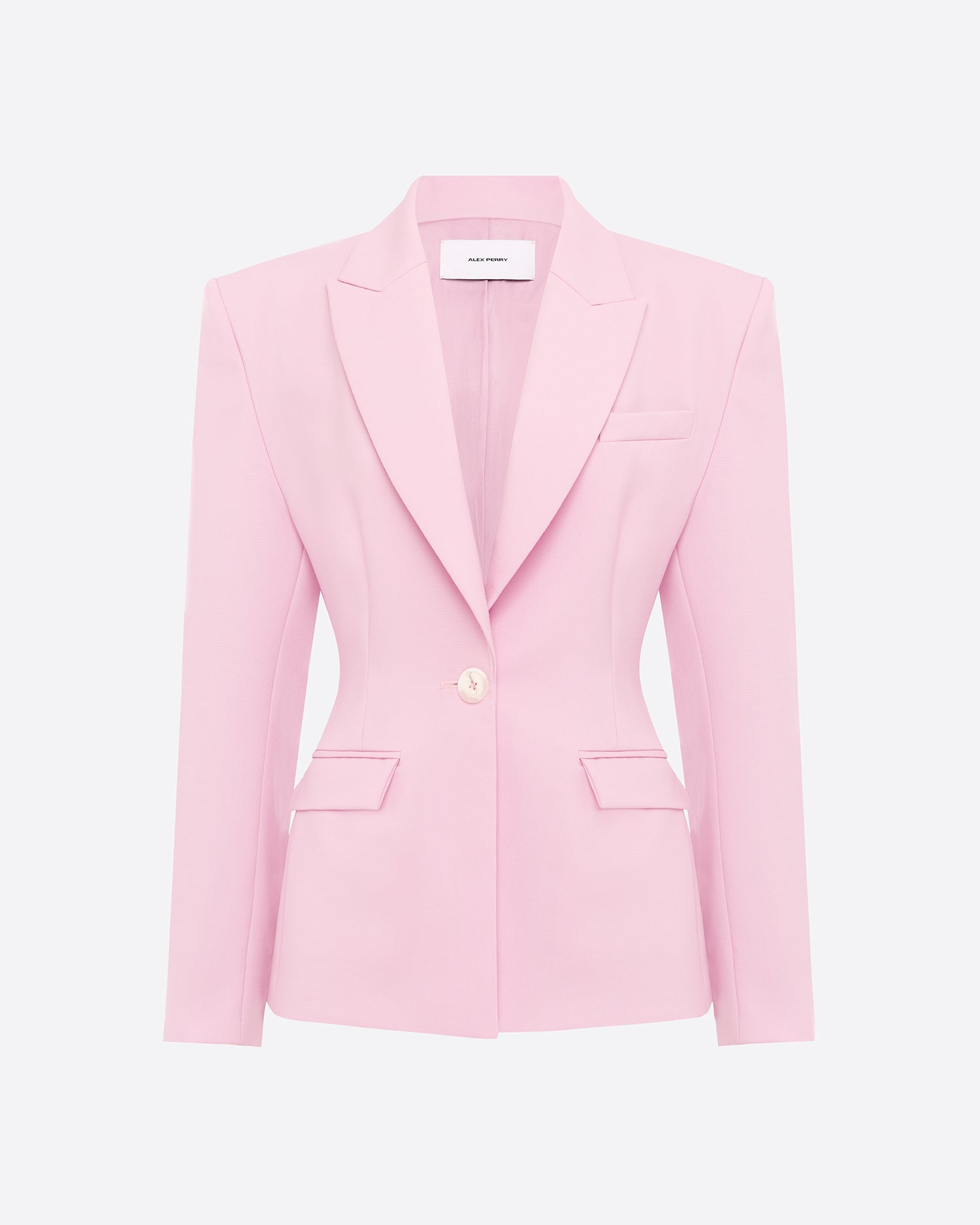Single Breasted Contour Blazer in Wool Suiting