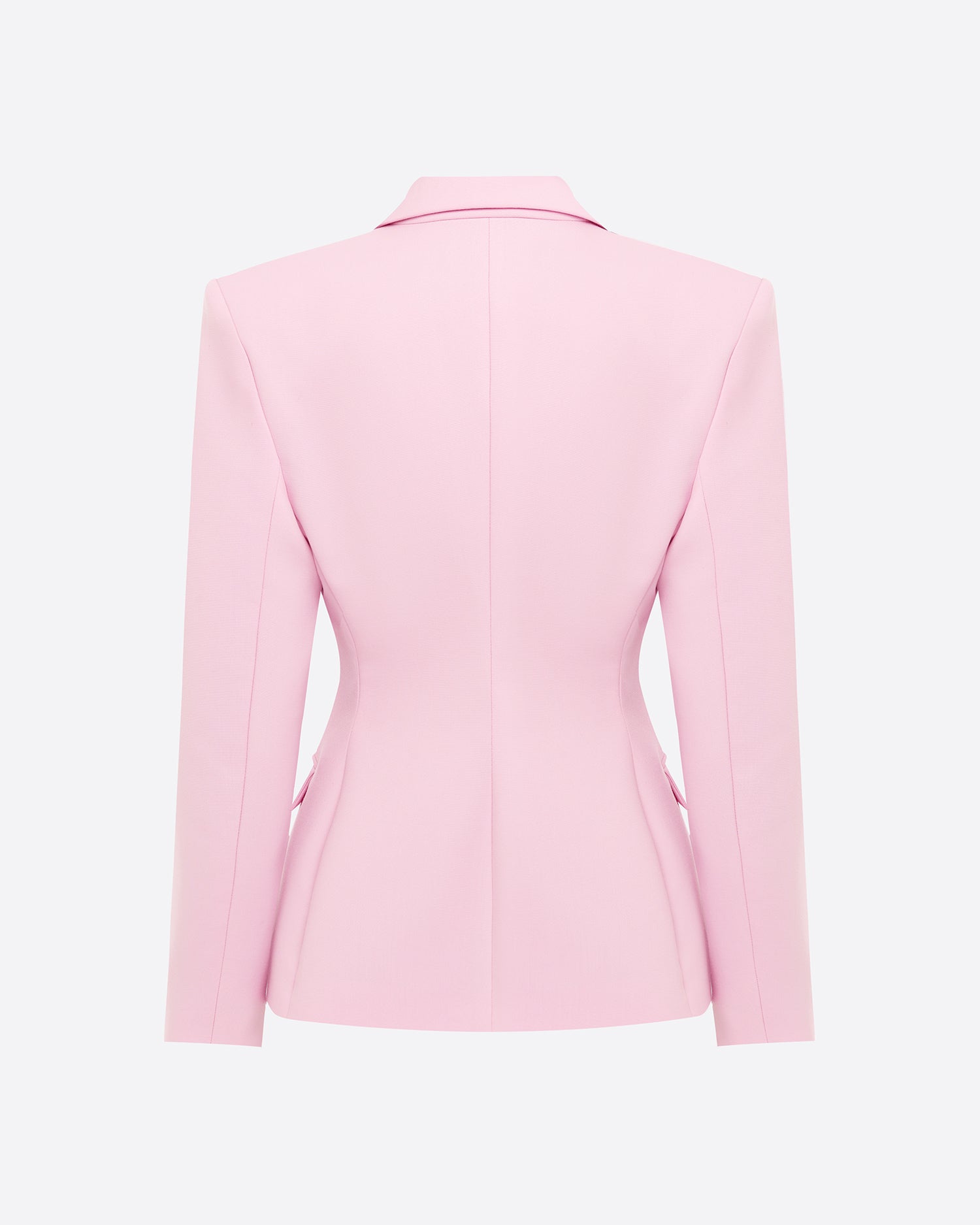 Single Breasted Contour Blazer in Wool Suiting