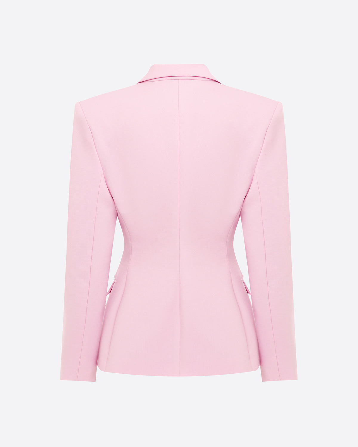 Single Breasted Contour Blazer in Wool Suiting