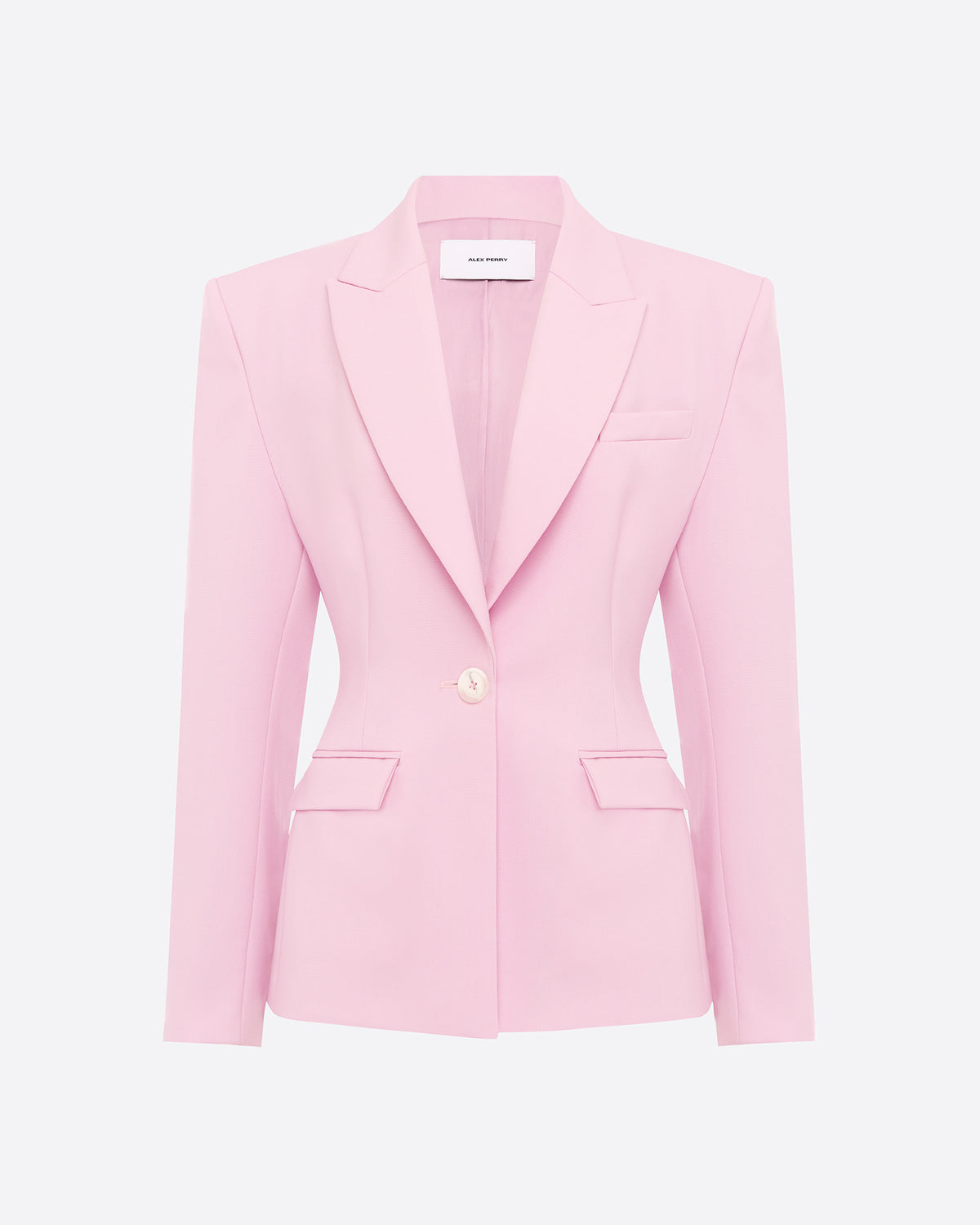 Single Breasted Contour Blazer in Wool Suiting