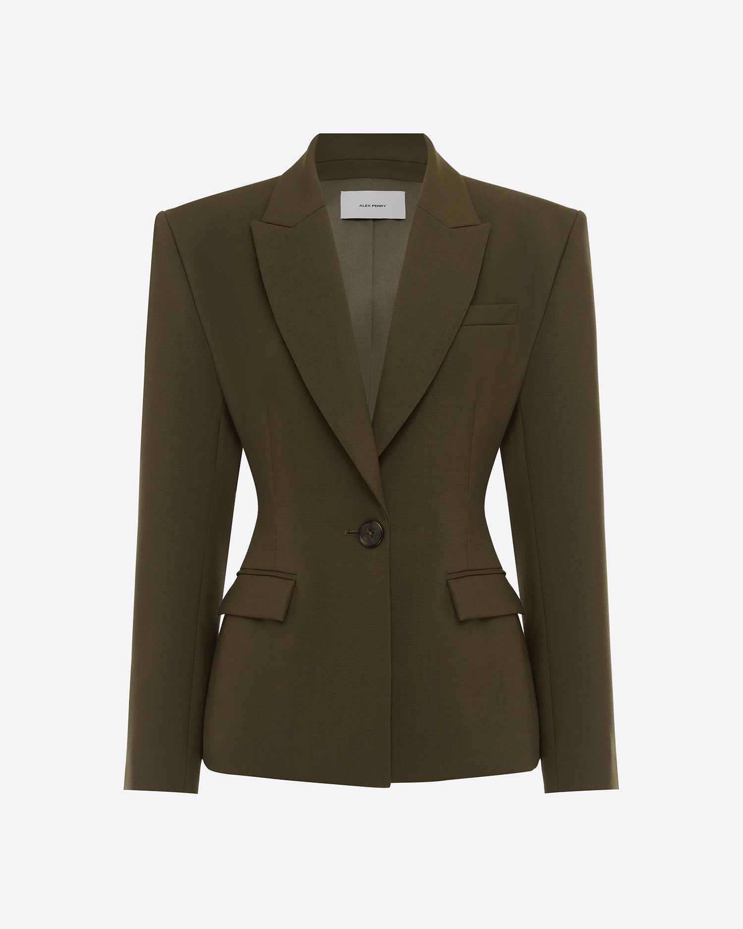 Single Breasted Contour Blazer in Wool Suiting
