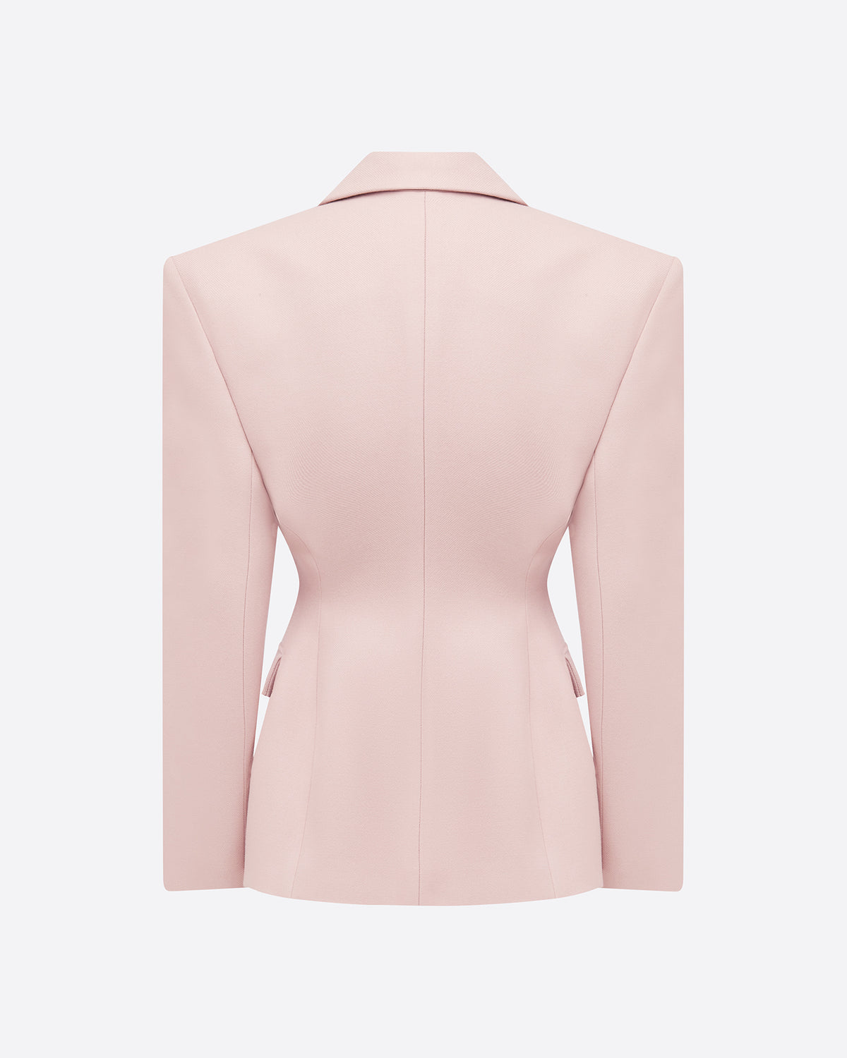 Single Breasted Contour Blazer in Wool Suiting