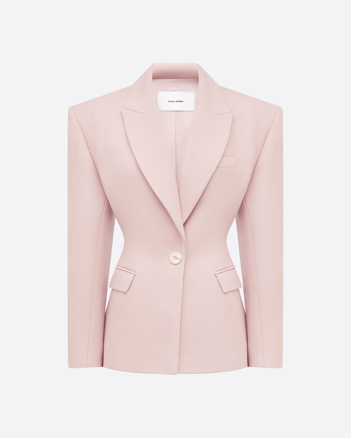 Single Breasted Contour Blazer in Wool Suiting