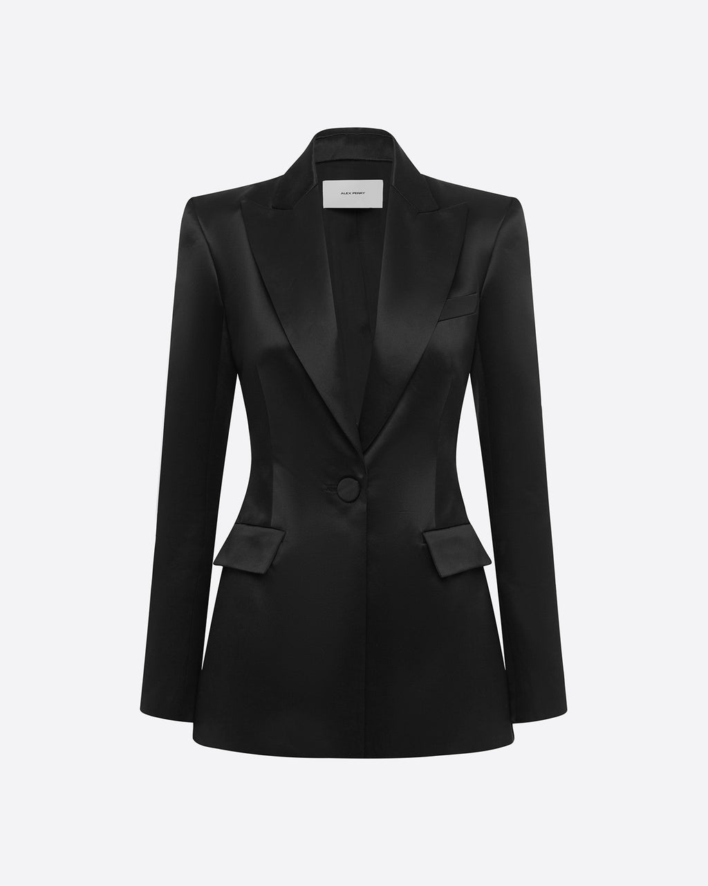 Single Breasted Fitted Blazer in Duchess Satin