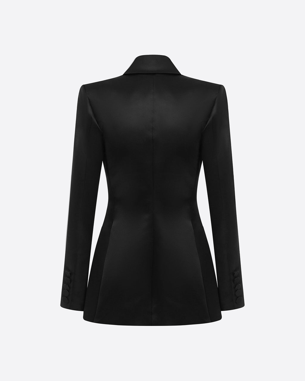 Single Breasted Fitted Blazer in Duchess Satin