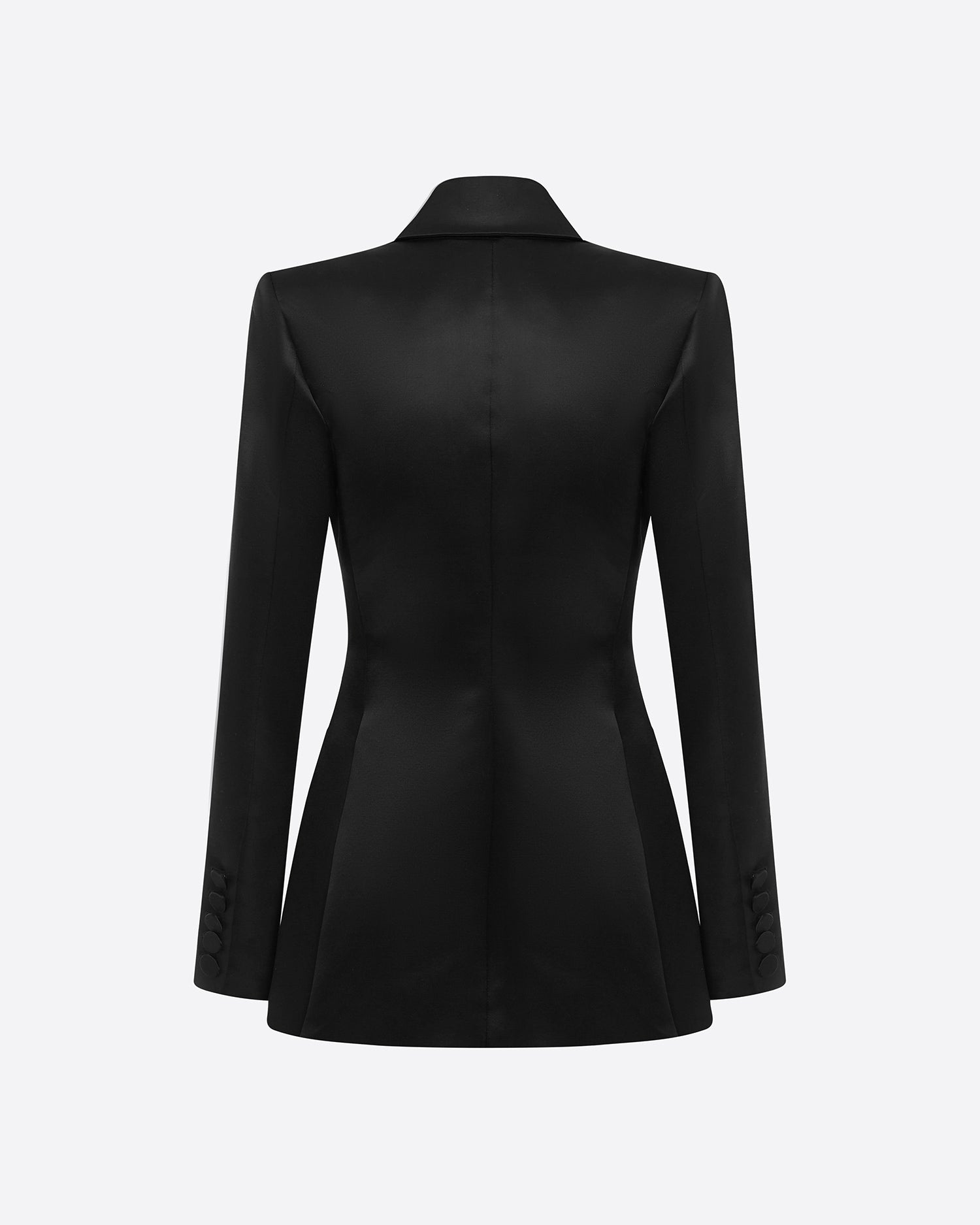 Single Breasted Fitted Blazer in Duchess Satin