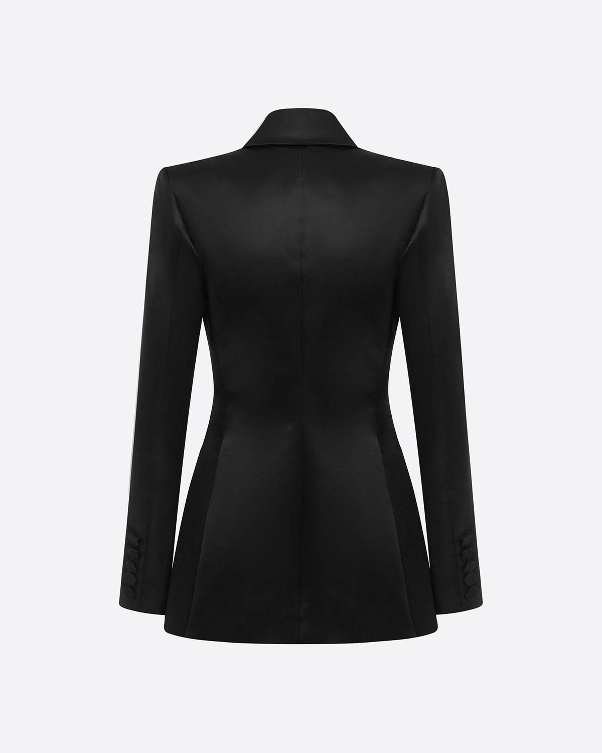 Single Breasted Fitted Blazer in Duchess Satin