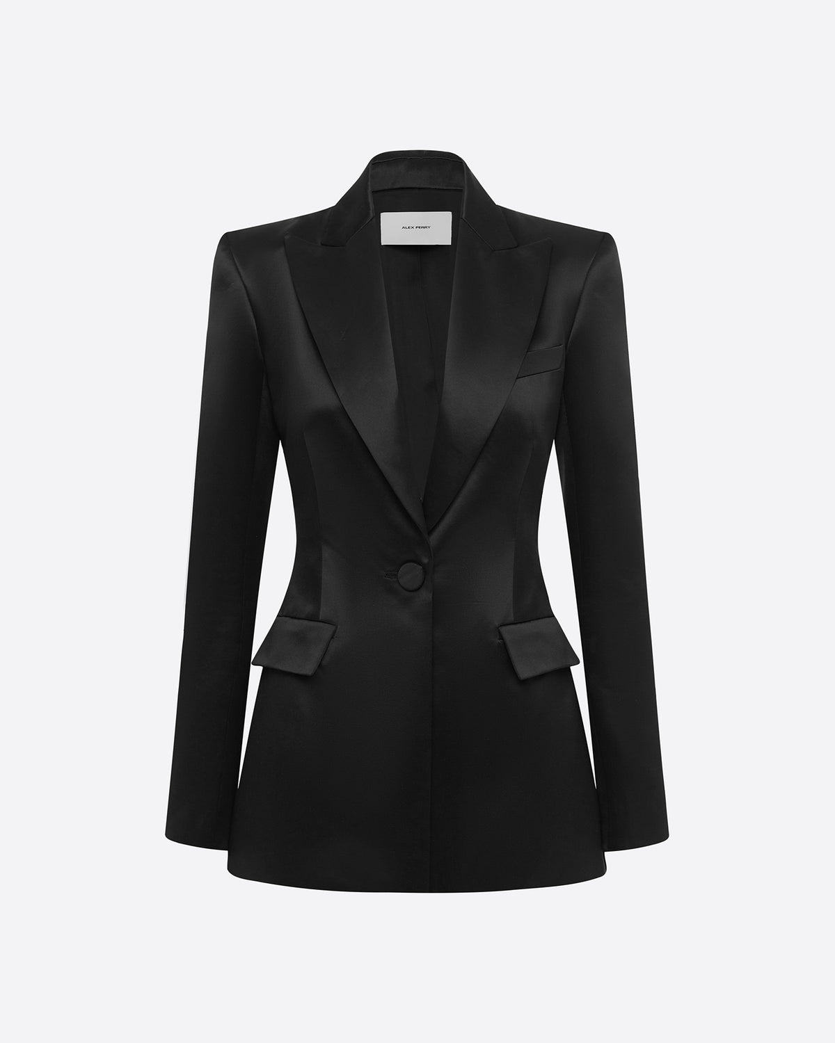 Single Breasted Fitted Blazer in Duchess Satin