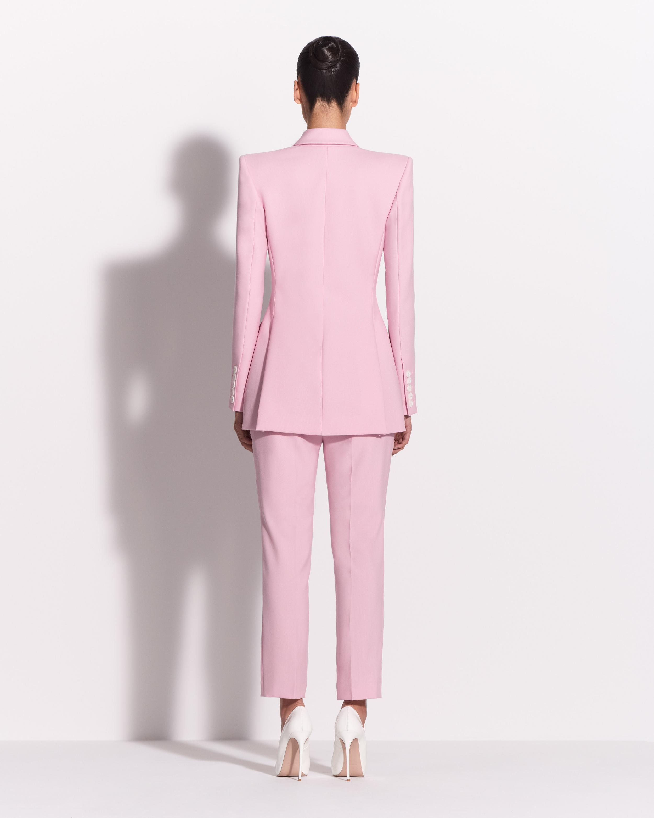 Single Breasted Fitted Blazer in Wool Suiting