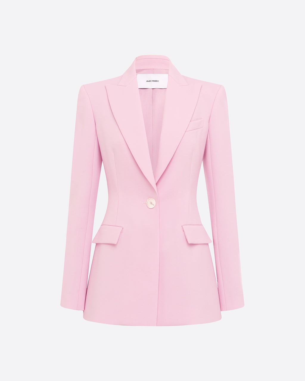 Single Breasted Fitted Blazer in Wool Suiting