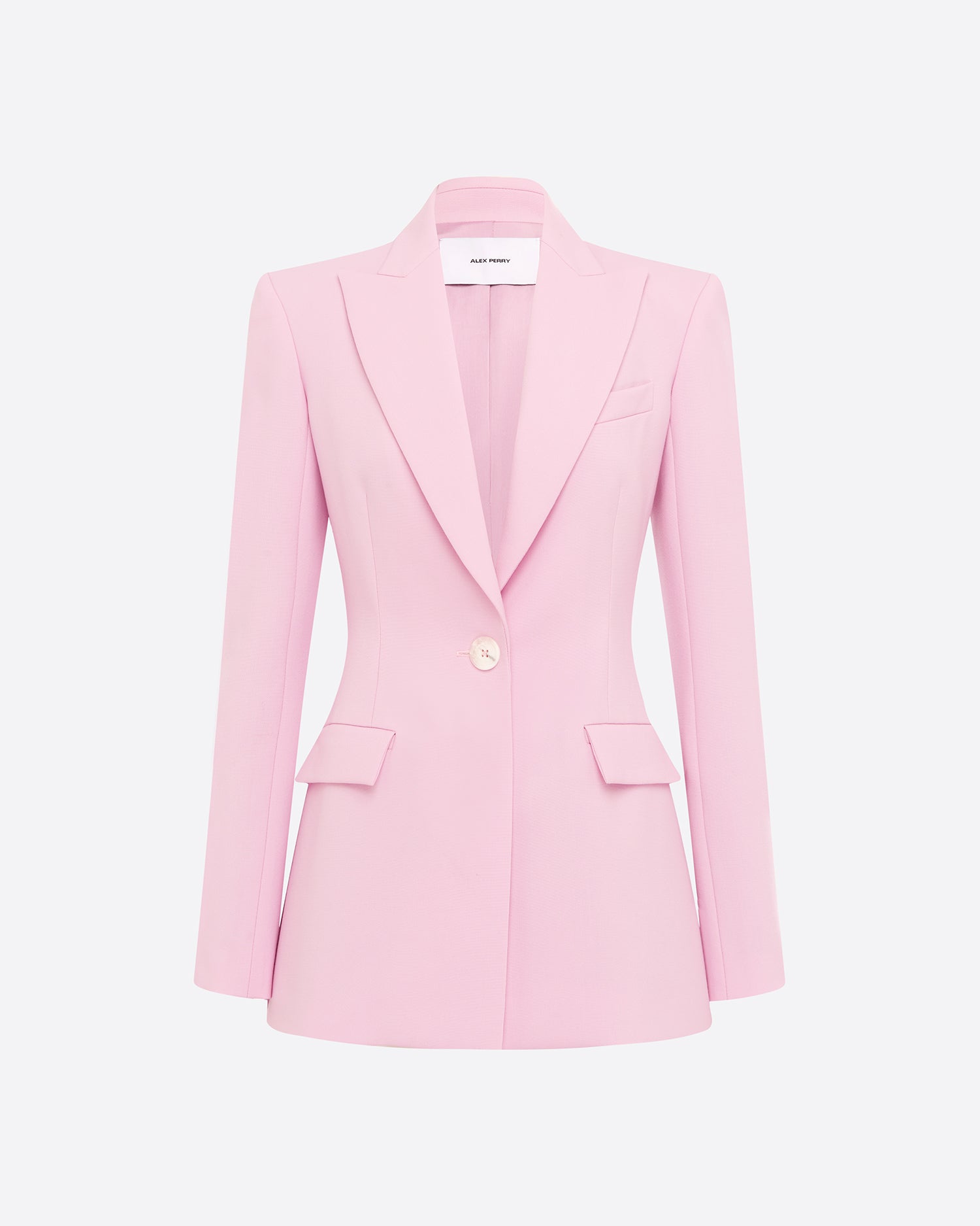 Single Breasted Fitted Blazer in Wool Suiting