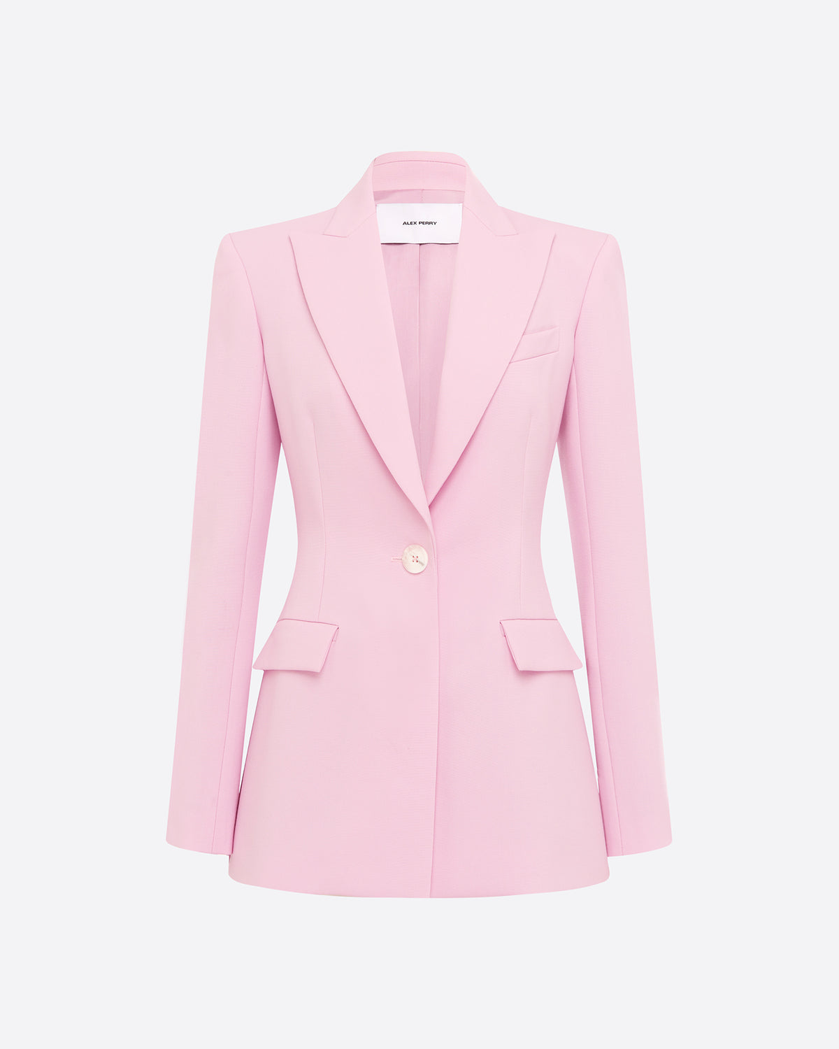 Single Breasted Fitted Blazer in Wool Suiting