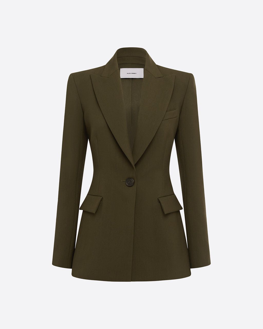 Single Breasted Fitted Blazer in Wool Suiting