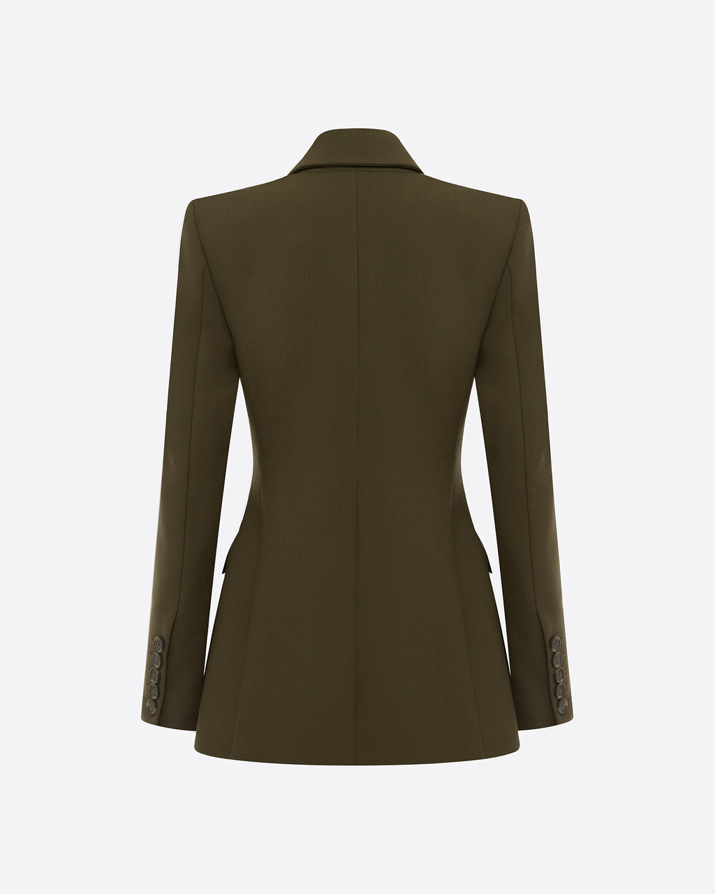 Single Breasted Fitted Blazer in Wool Suiting
