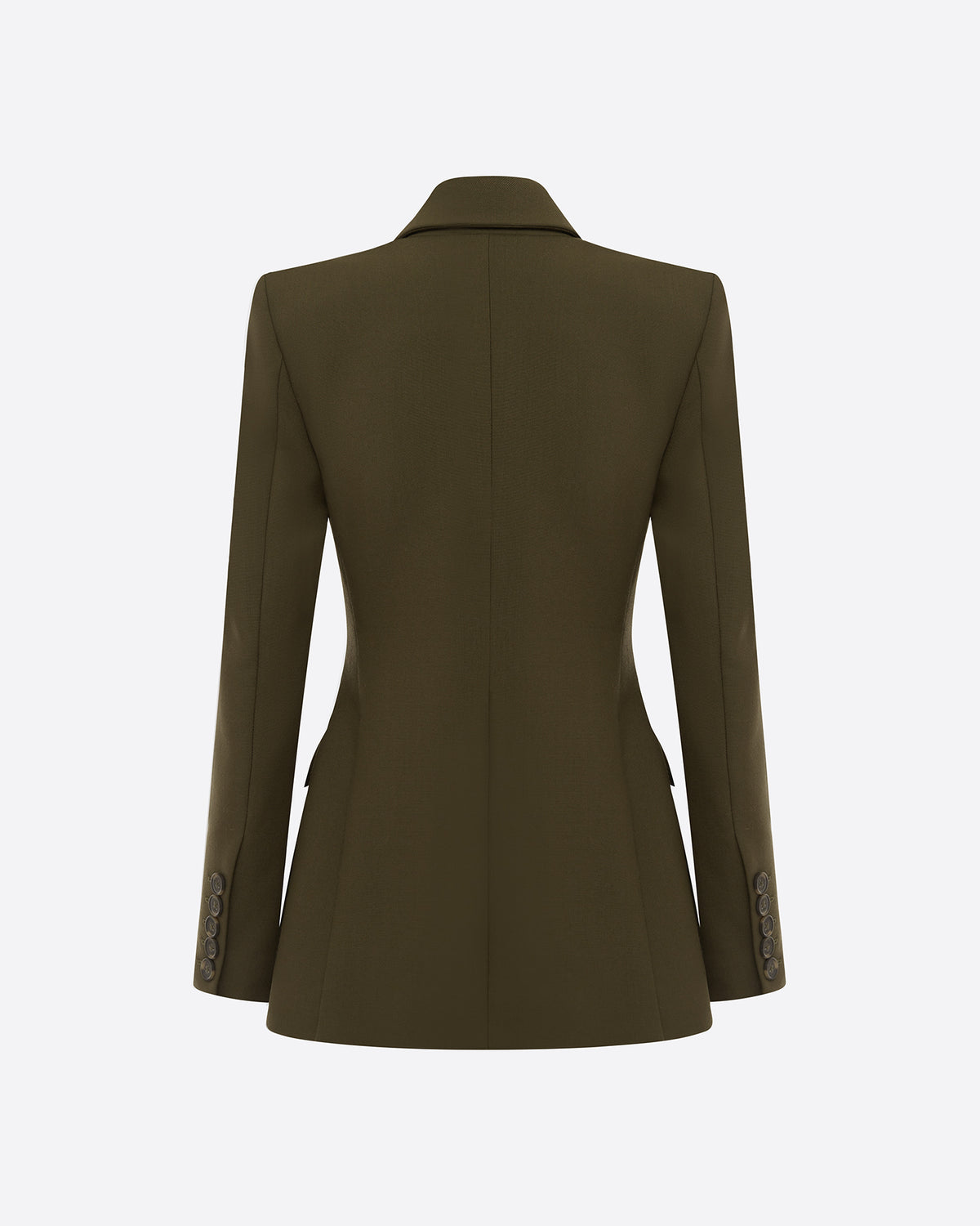 Single Breasted Fitted Blazer in Wool Suiting