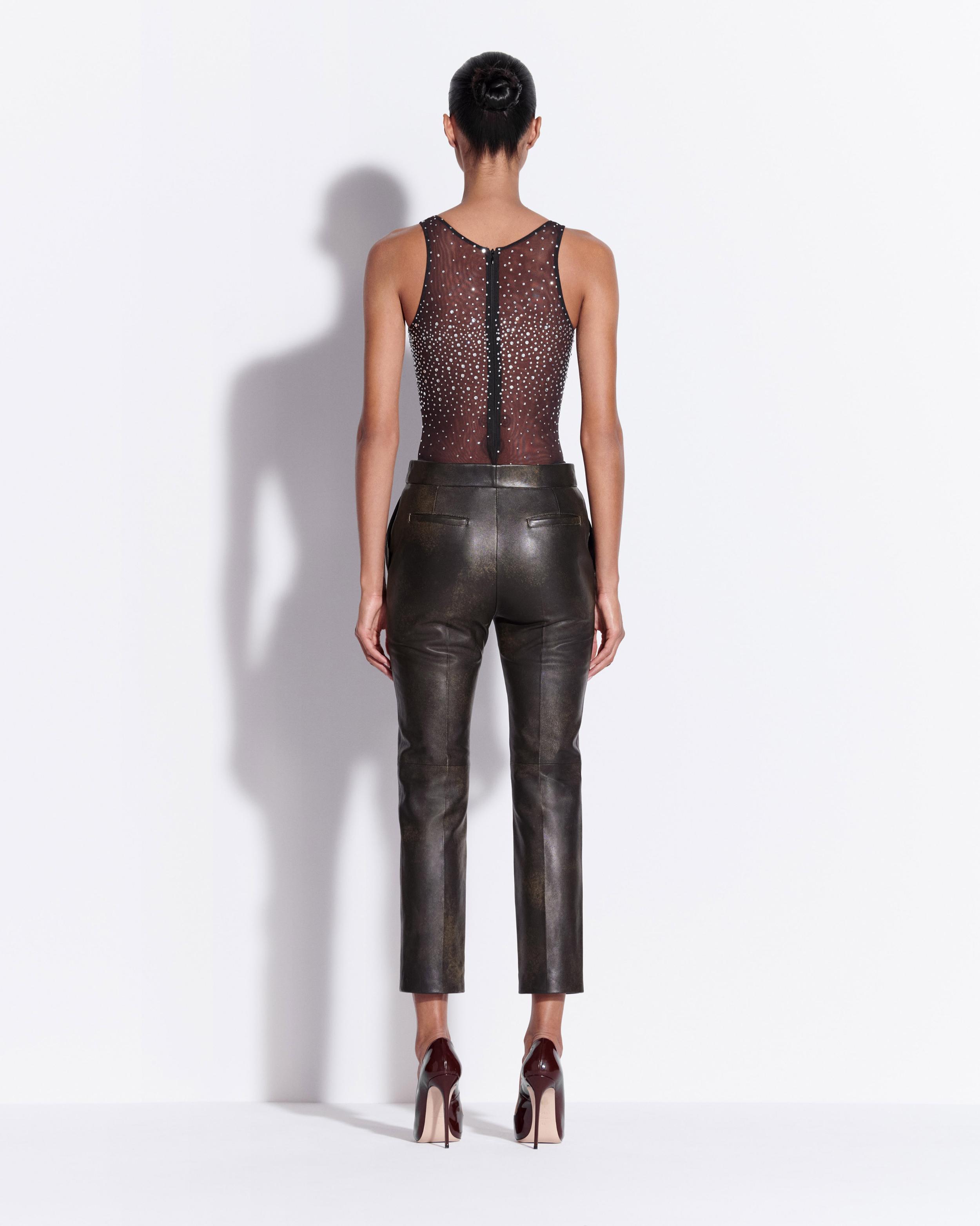 Singlet Bodysuit in Crystal Mesh