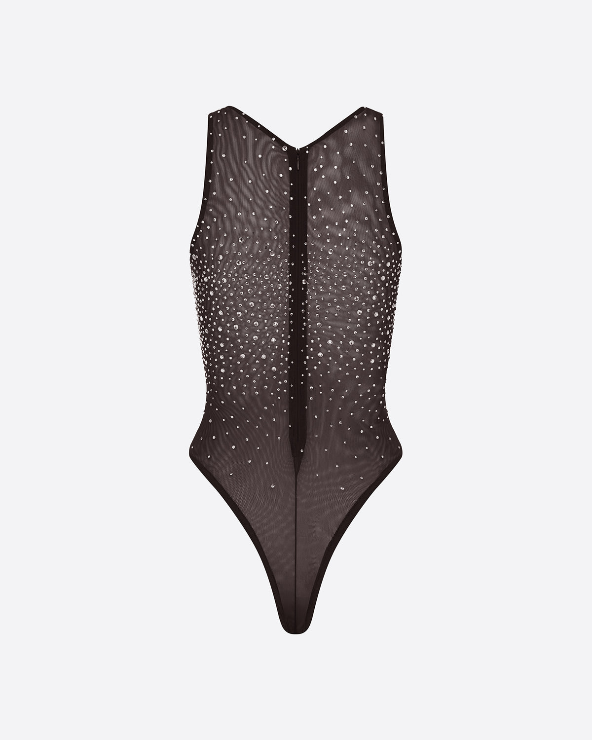 Singlet Bodysuit in Crystal Mesh