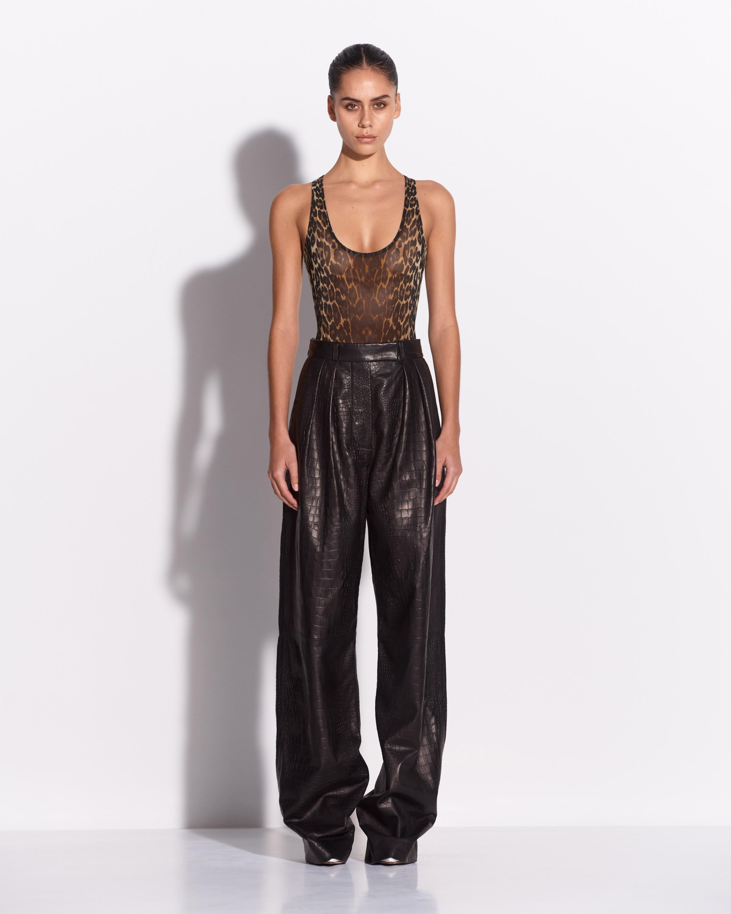 Singlet Bodysuit in Stretch Mesh
