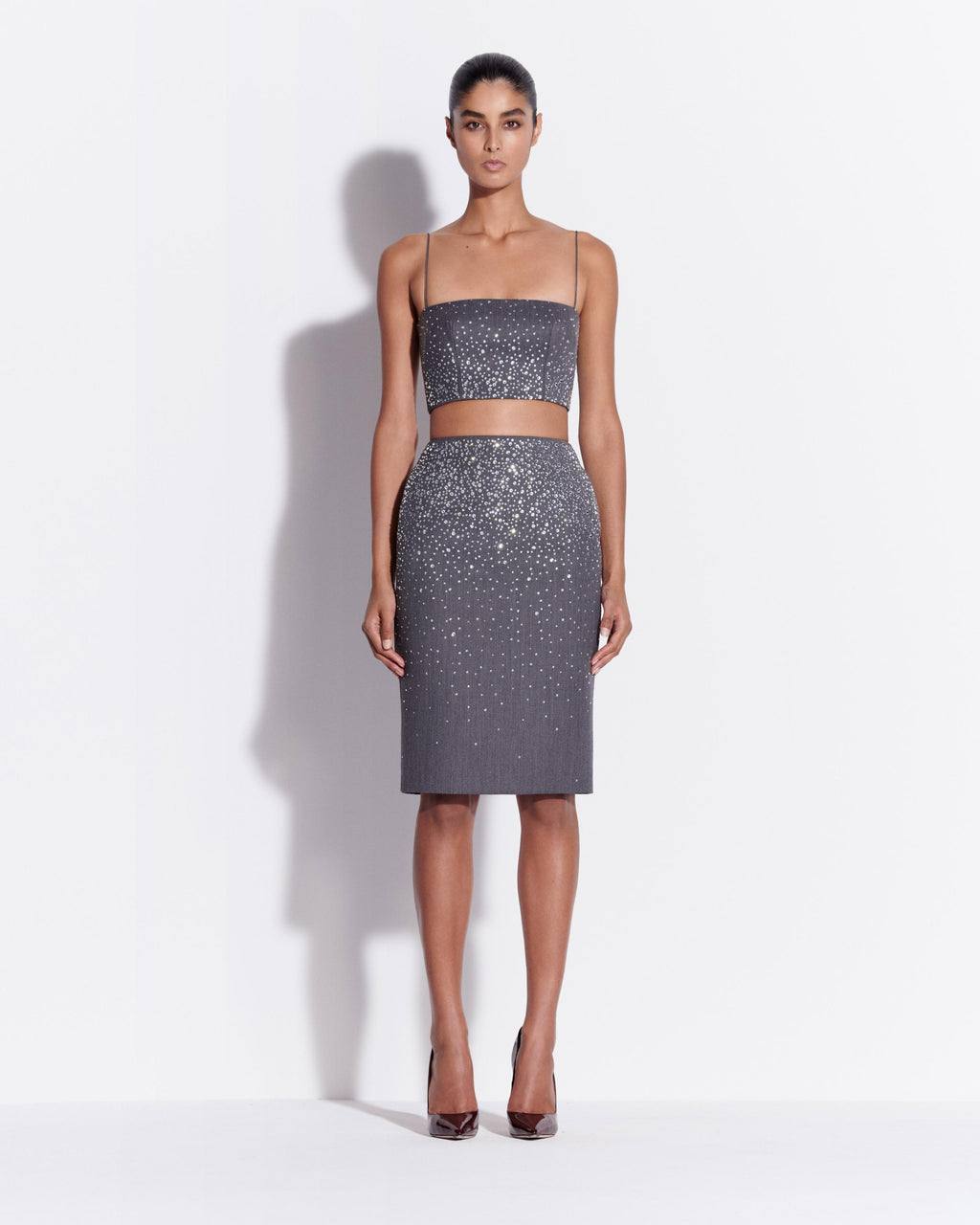Skirt in Crystal Suiting