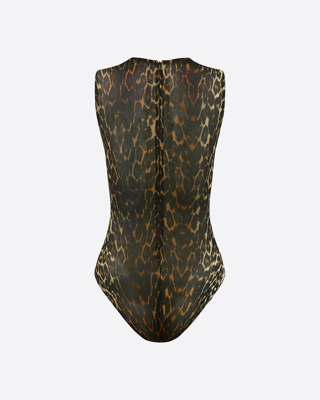 Sleeveless Bodysuit in Stretch Mesh