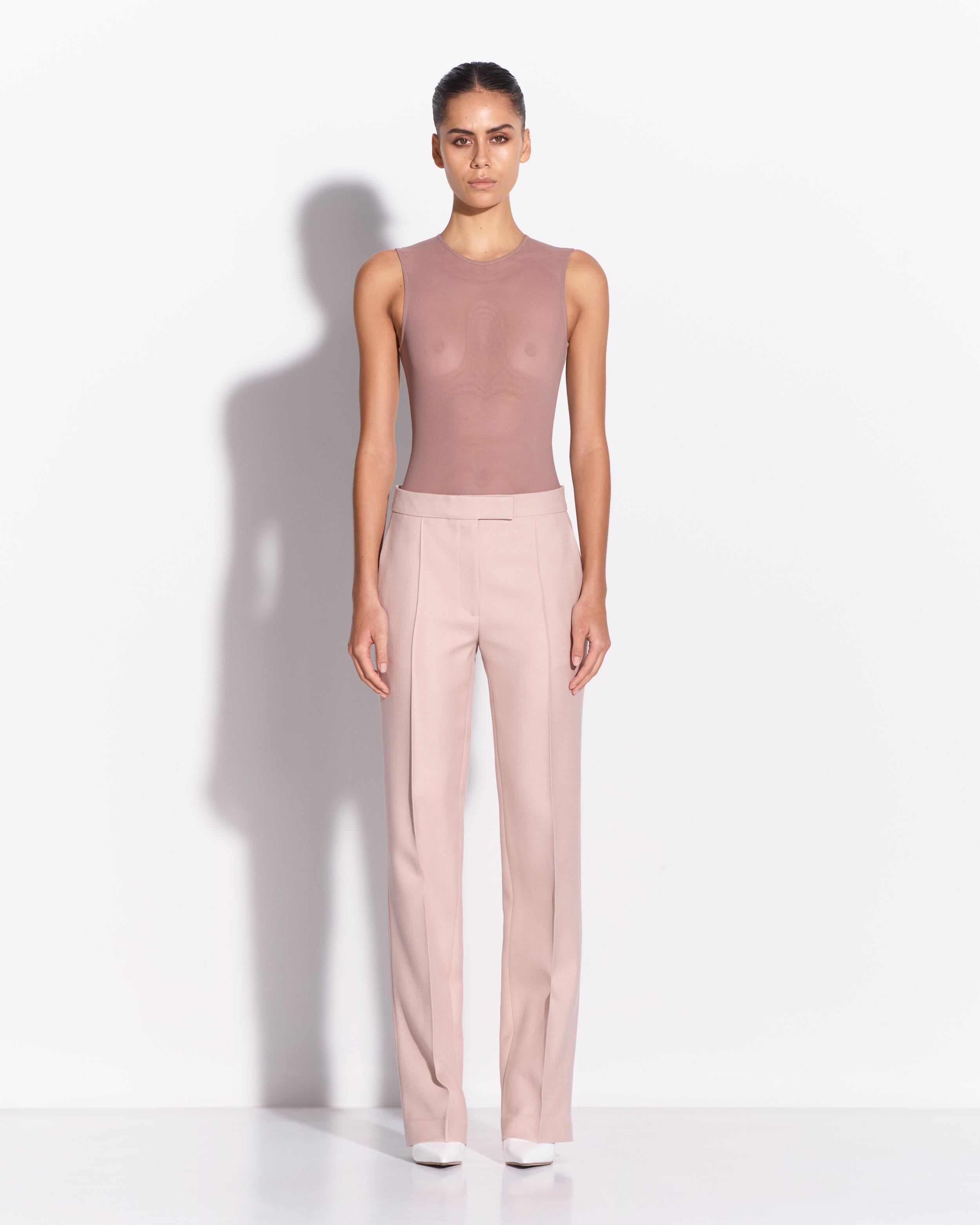 Sleeveless Bodysuit in Stretch Mesh
