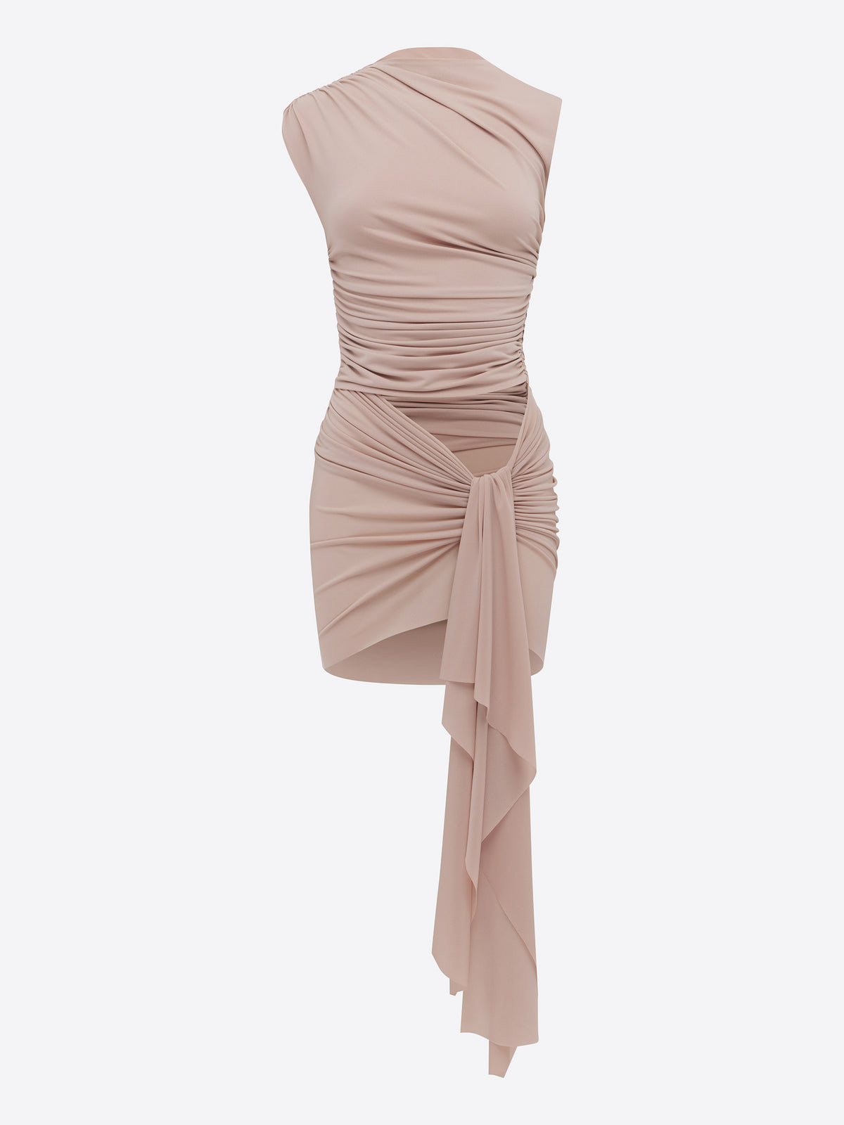Sleeveless Drape Mini Dress in Crepe Jersey - d1881re27-sleeveless-drape-mini-dress-in-crepe-jersey-bare-11.jpg