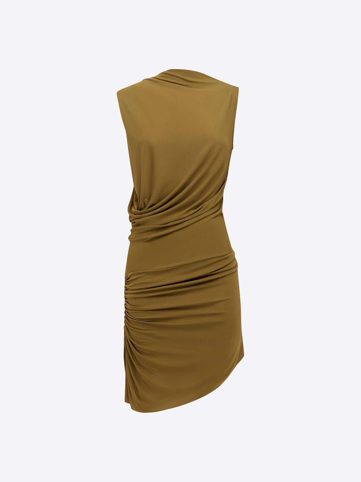 Sleeveless Draped Mini Dress in Dry Jersey - d1878re27-sleeveless-draped-mini-dress-in-dry-jersey-bronze-11.jpg