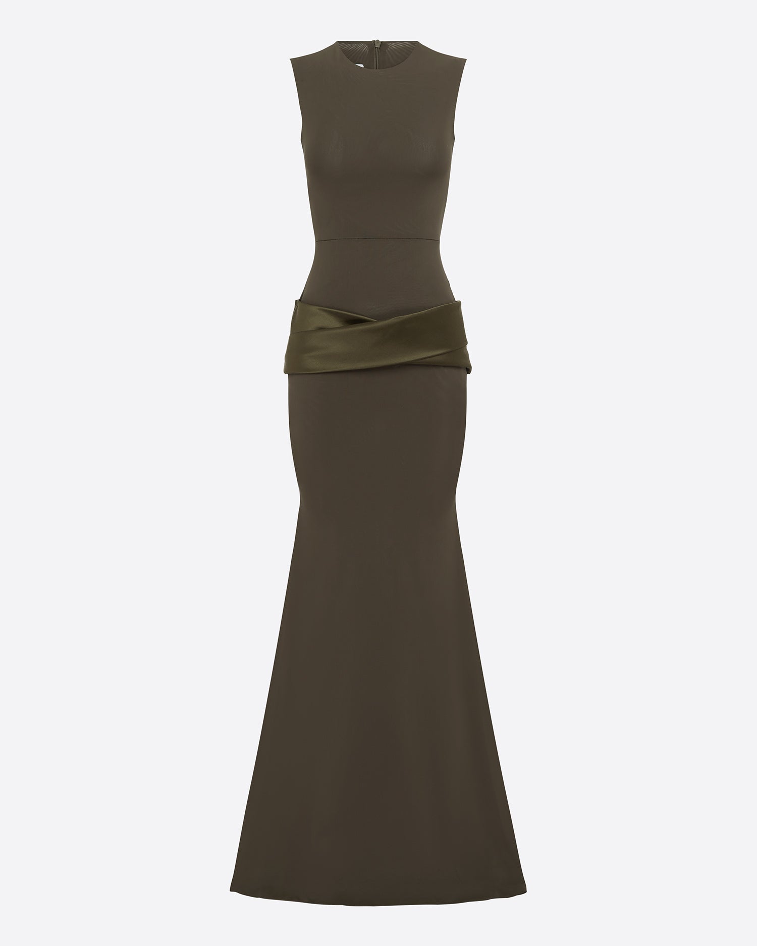 Sleeveless Gown in Stretch Mesh