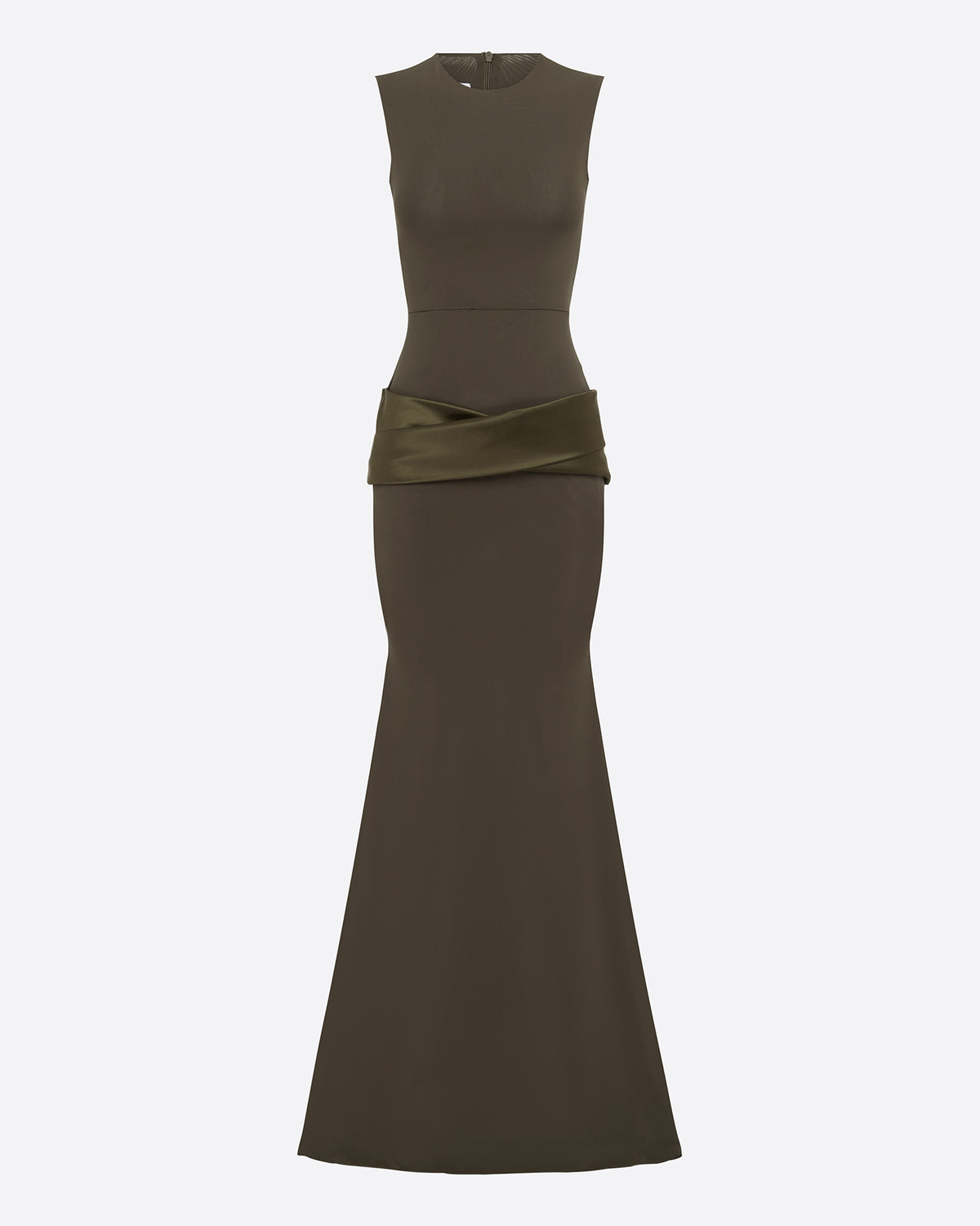 Sleeveless Gown in Stretch Mesh