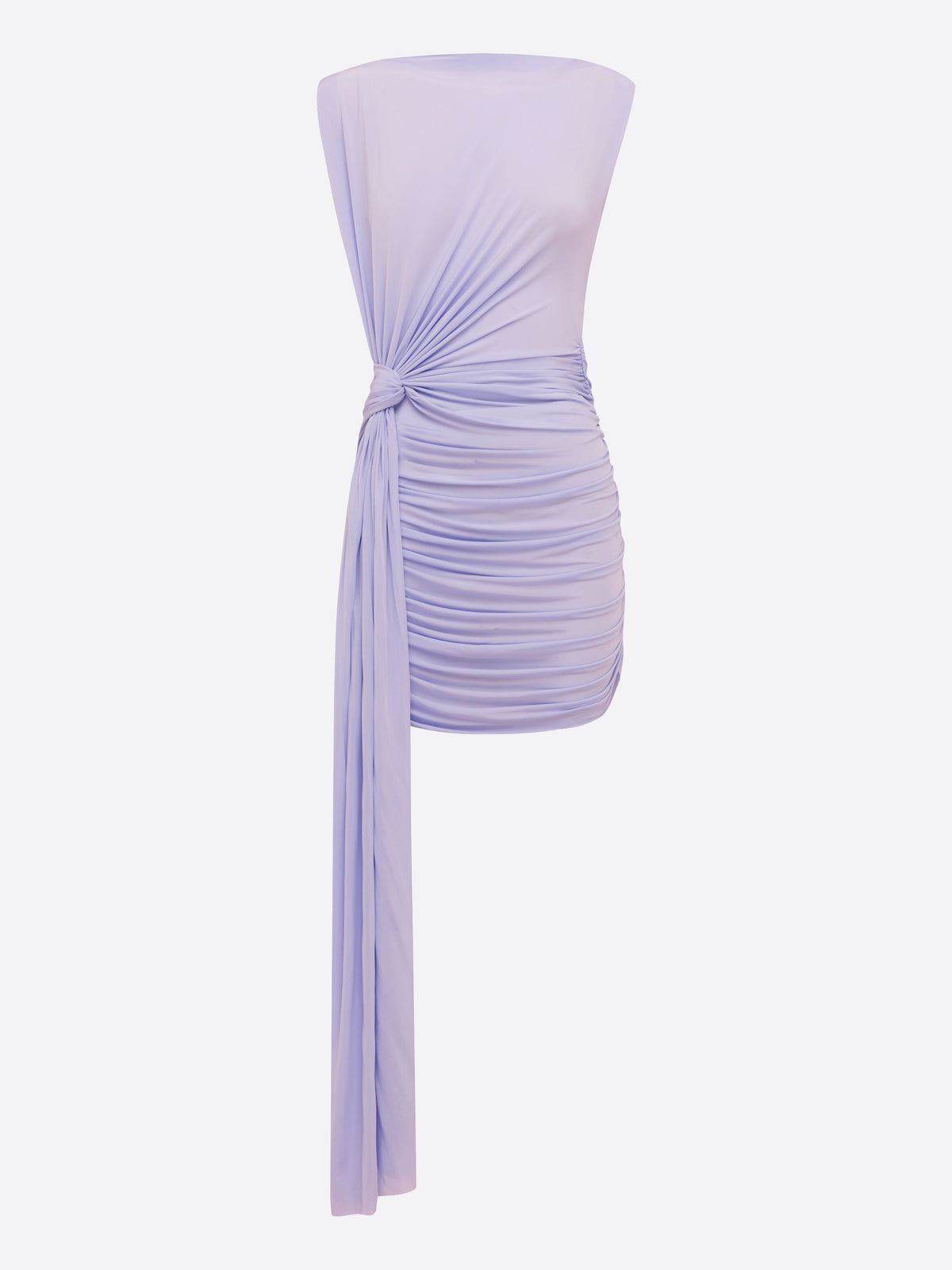 Sleeveless Knot Mini Dress in Fine Jersey