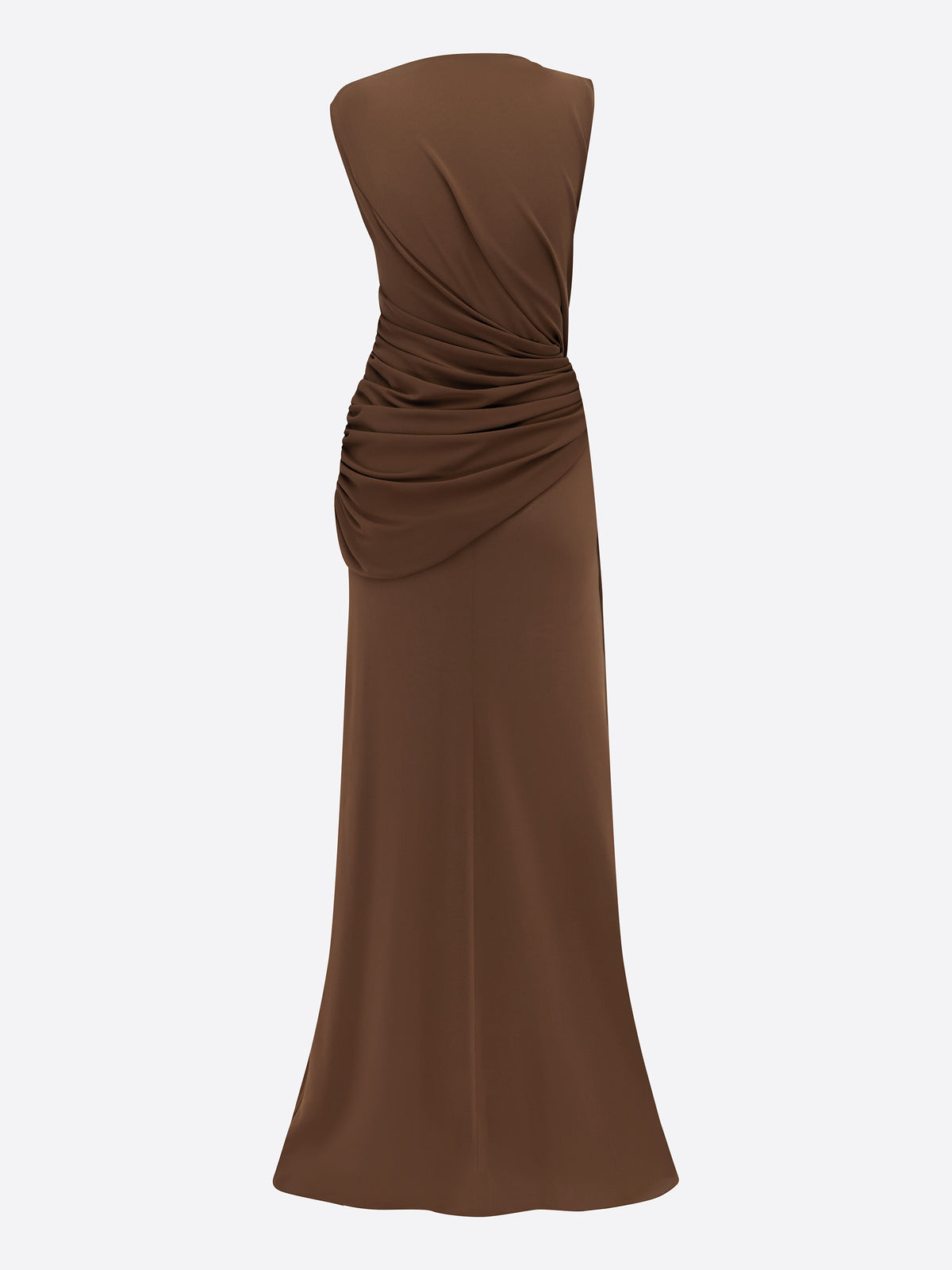Sleeveless Twist Gown in Crepe Jersey - d1542re27-sleeveless-twist-gown-in-crepe-jersey-chocolate-12.jpg