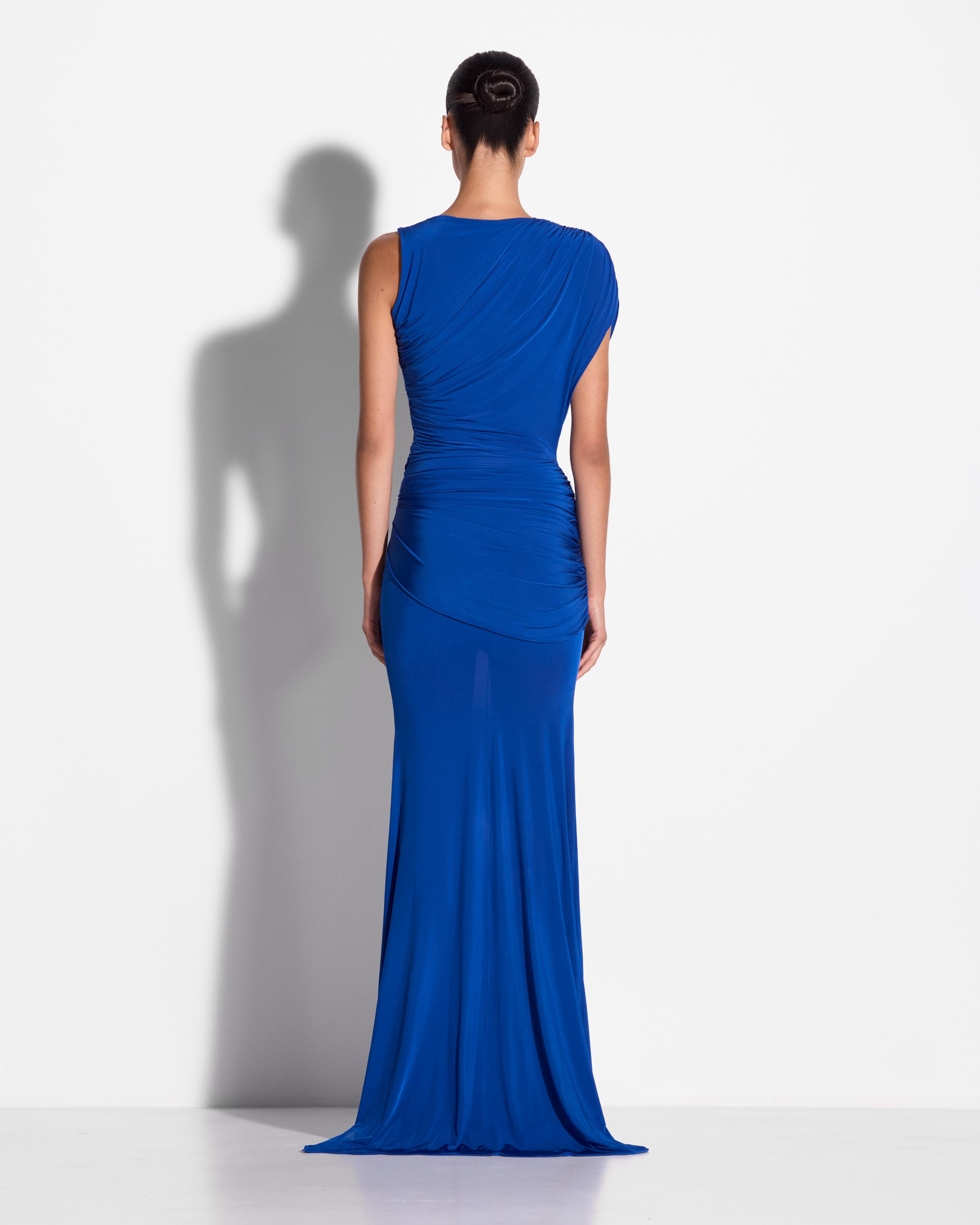 Sleeveless Twist Gown in Jersey