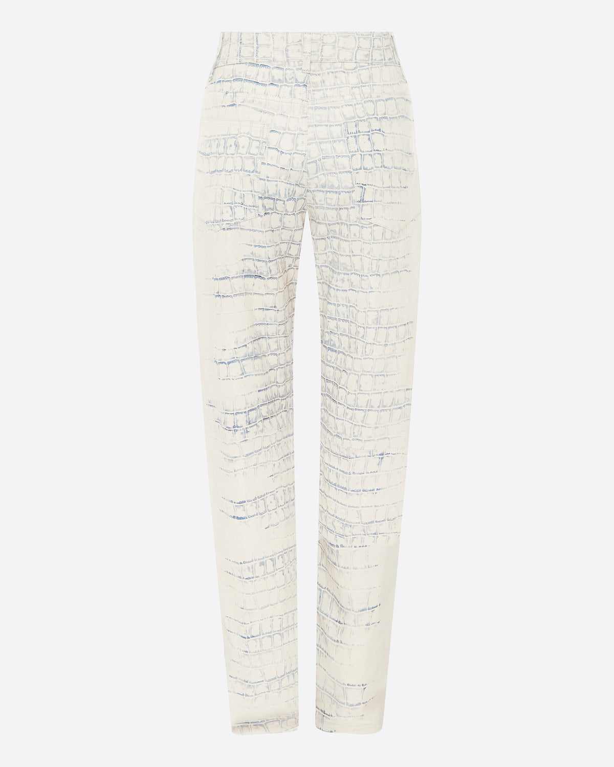 Straight Cut Jean in Embossed Leather