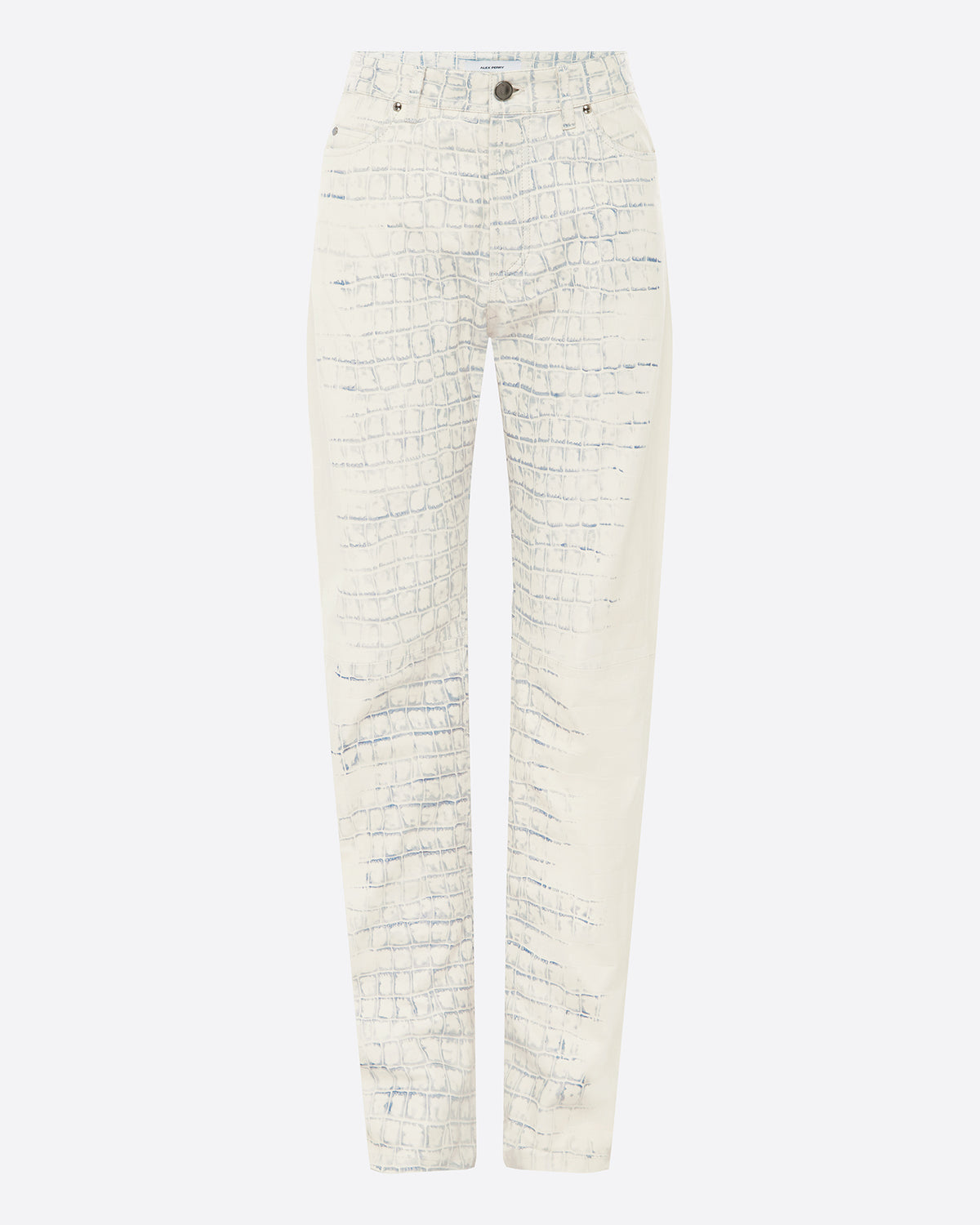 Straight Cut Jean in Embossed Leather