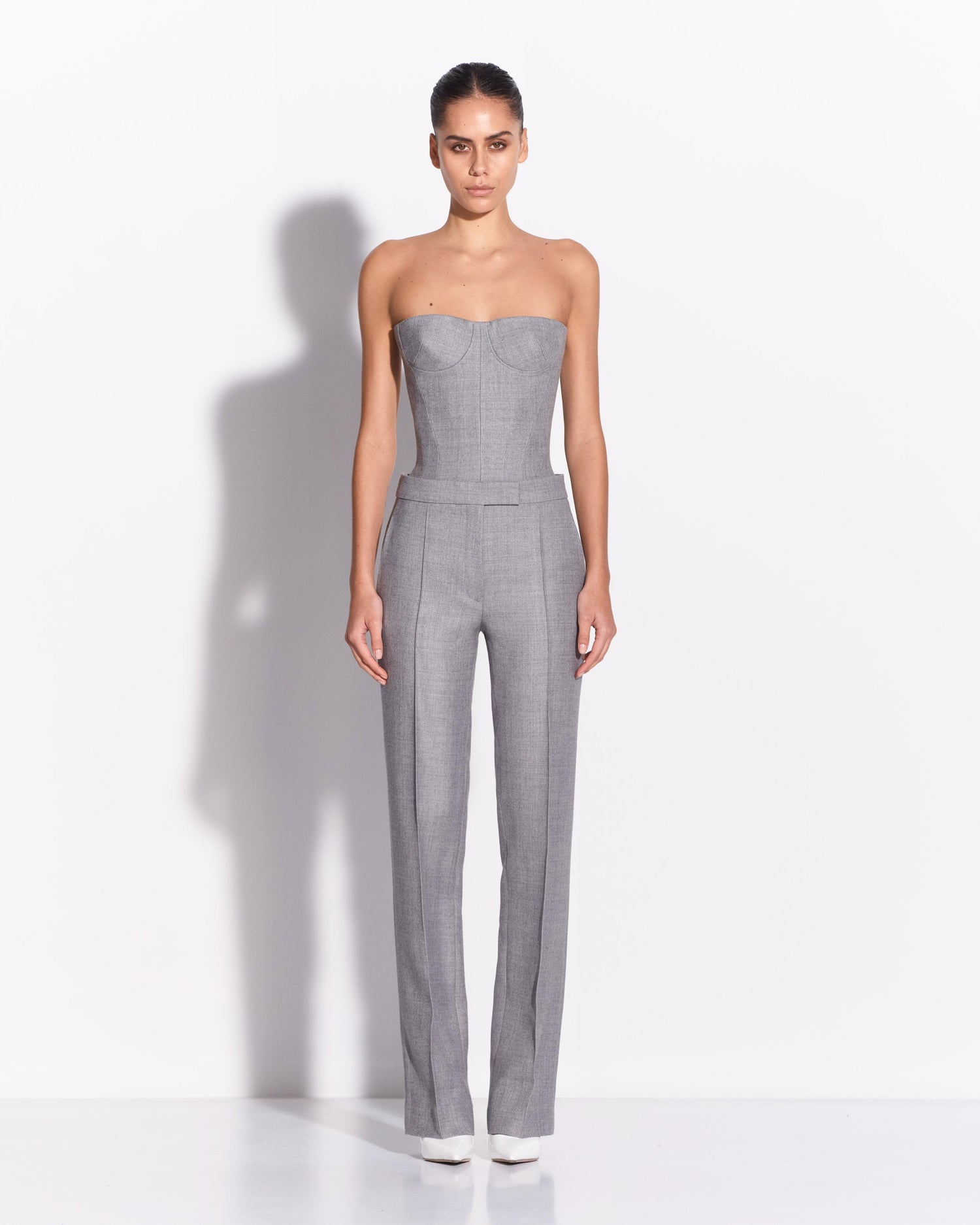 Straight Trouser in Wool Suiting