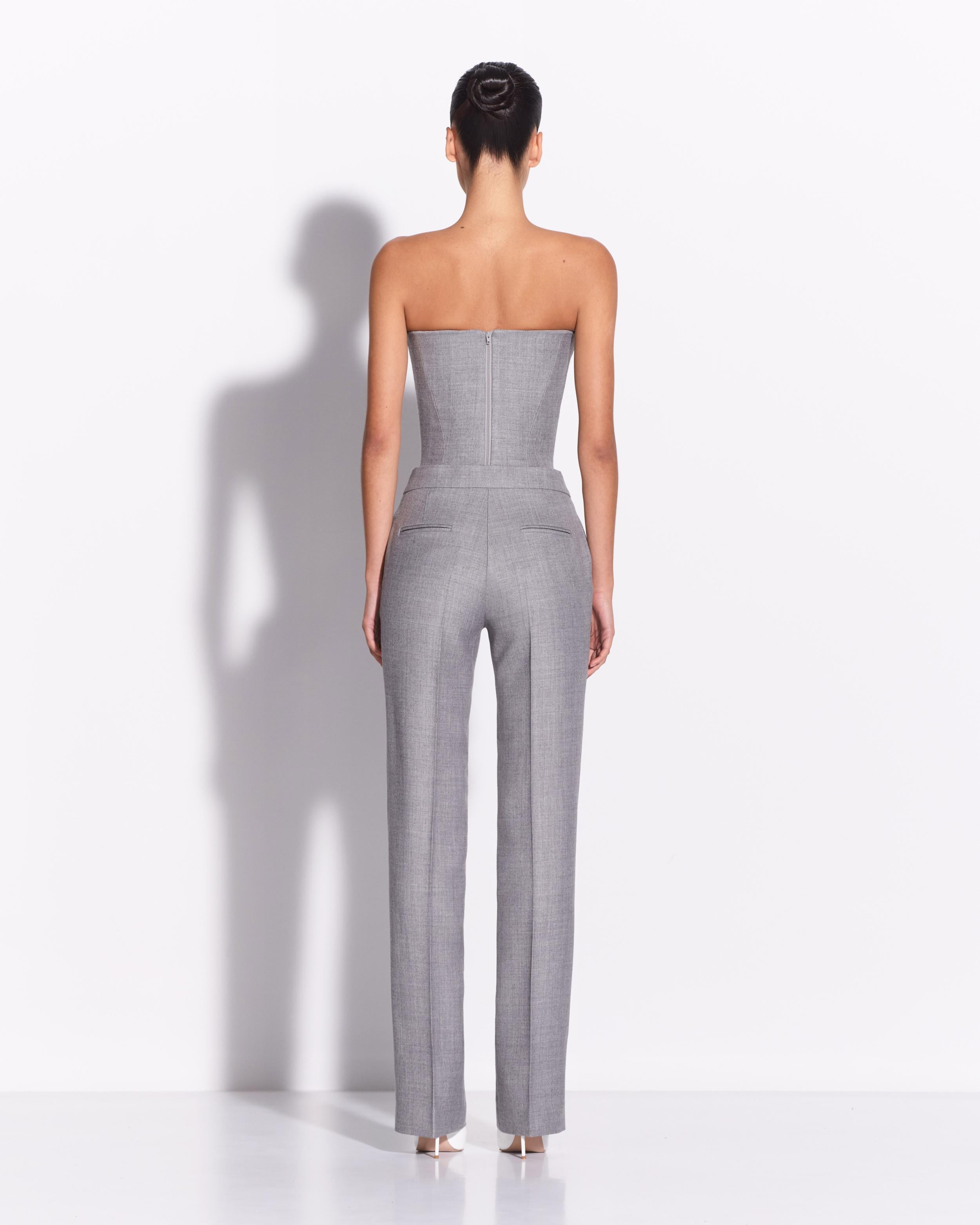 Straight Trouser in Wool Suiting
