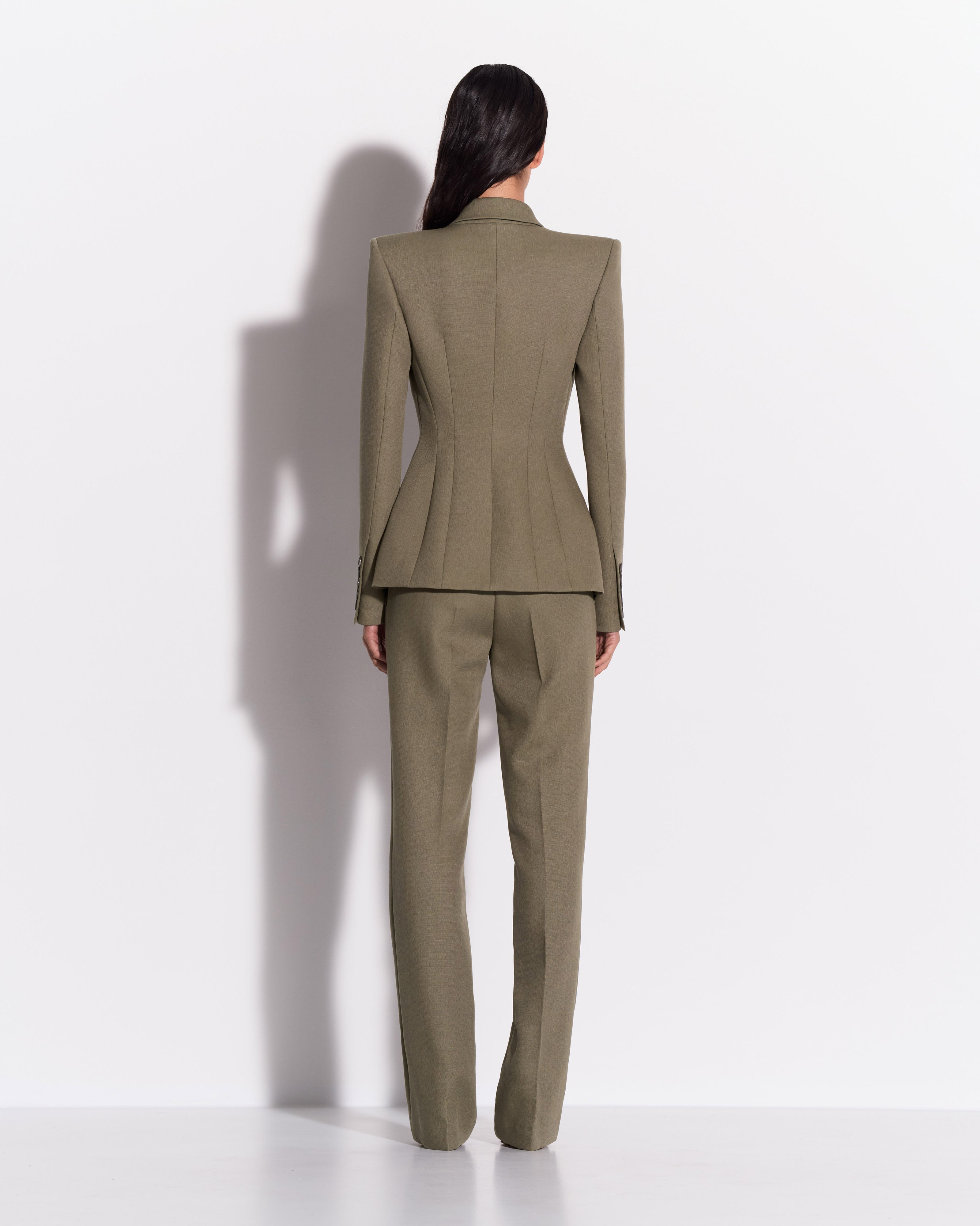 Straight Trouser in Wool Suiting