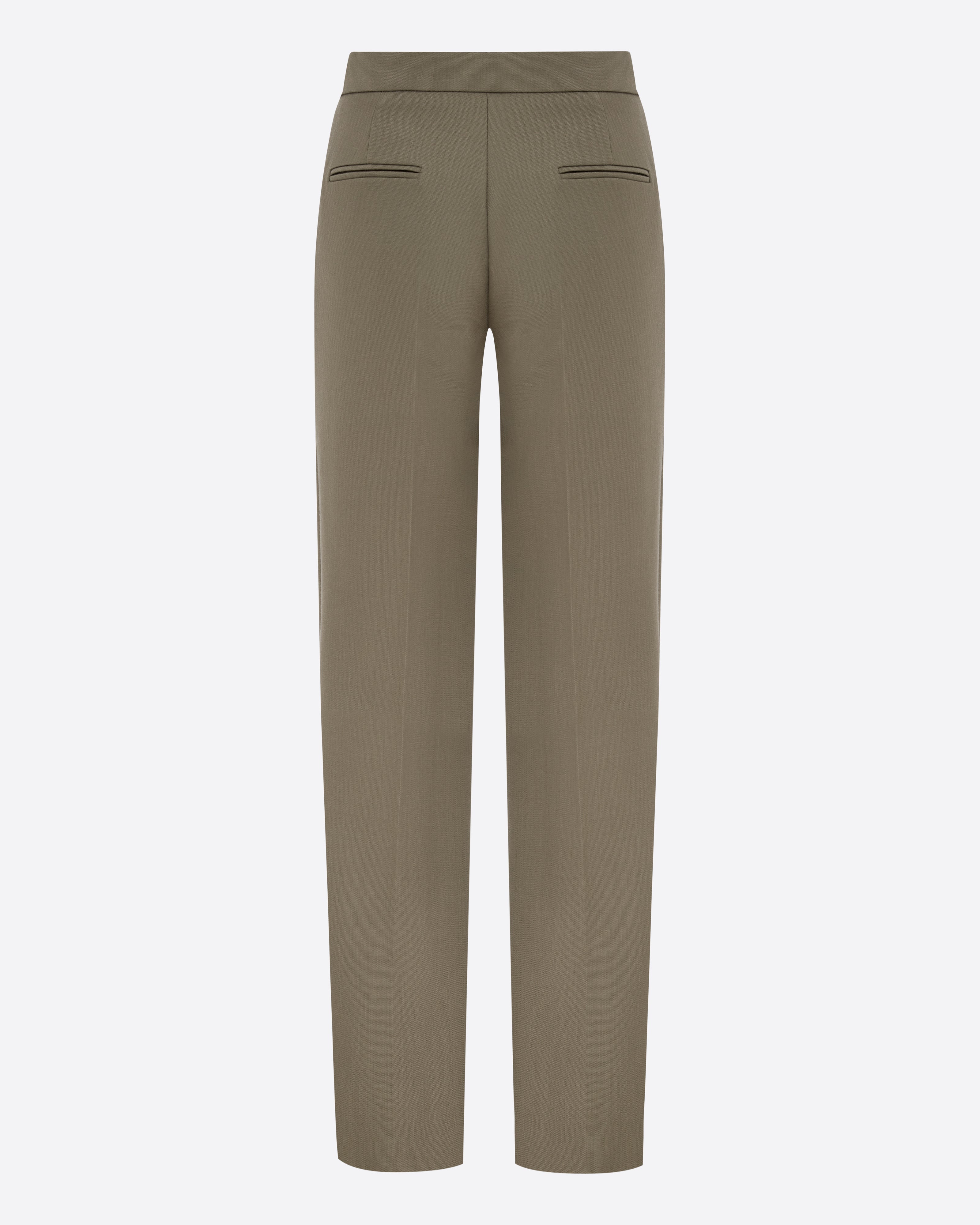 Straight Trouser in Wool Suiting