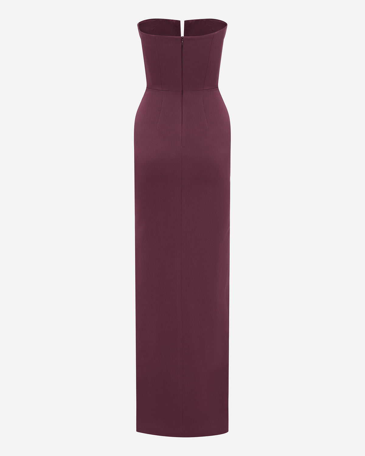 Strapless Cup Column in Satin Crepe