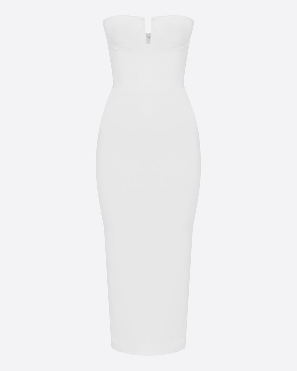 Strapless Cup Dress in Satin Crepe