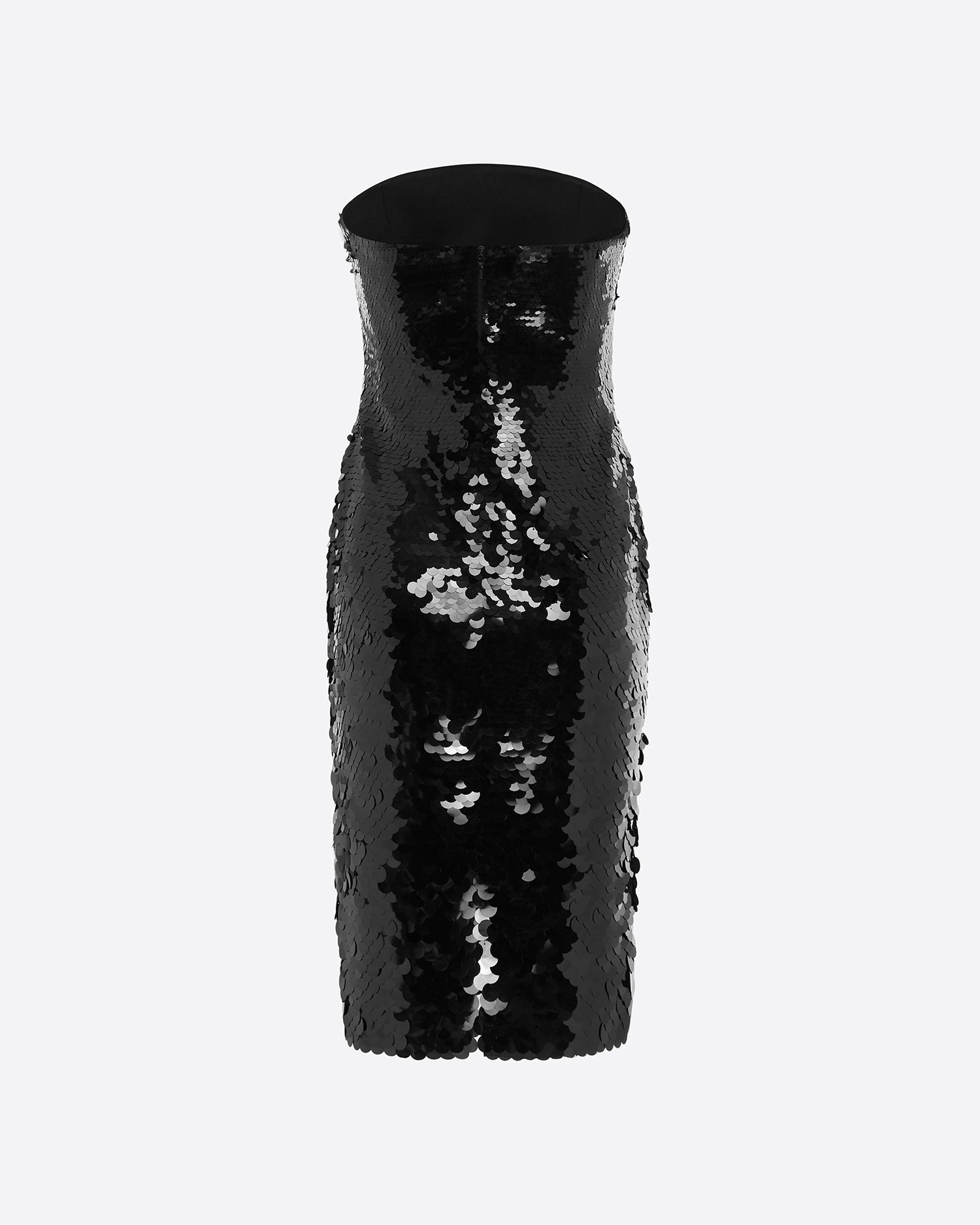 Strapless Curve Dress in Sequin