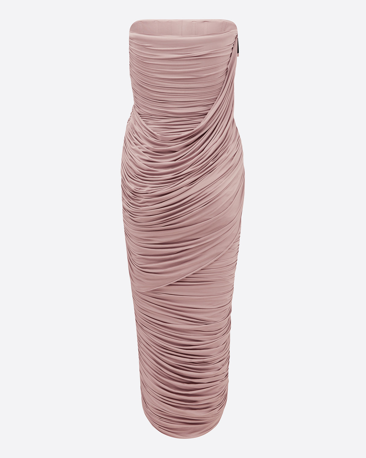 Strapless Drape Column in Jersey