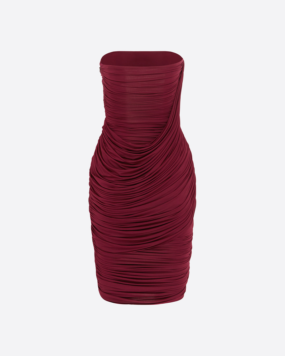Strapless Drape Dress in Jersey