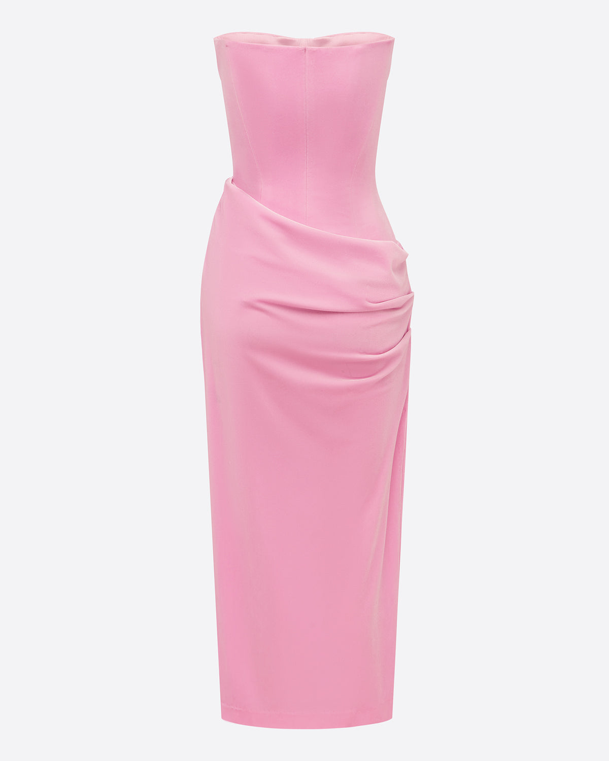 Strapless Drape Dress in Velvet