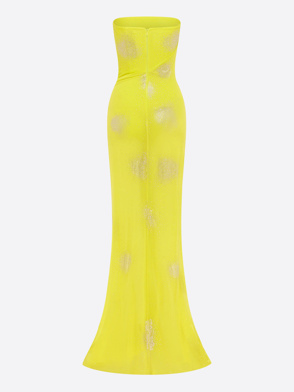 Strapless Drape Gown in Crystal Mesh