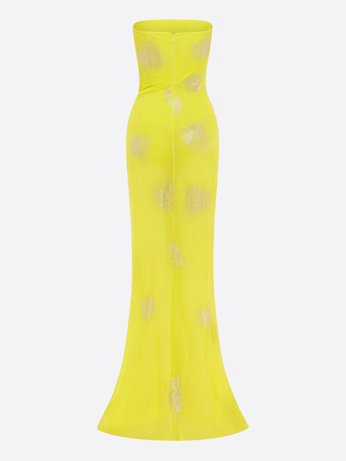 Strapless Drape Gown in Crystal Mesh